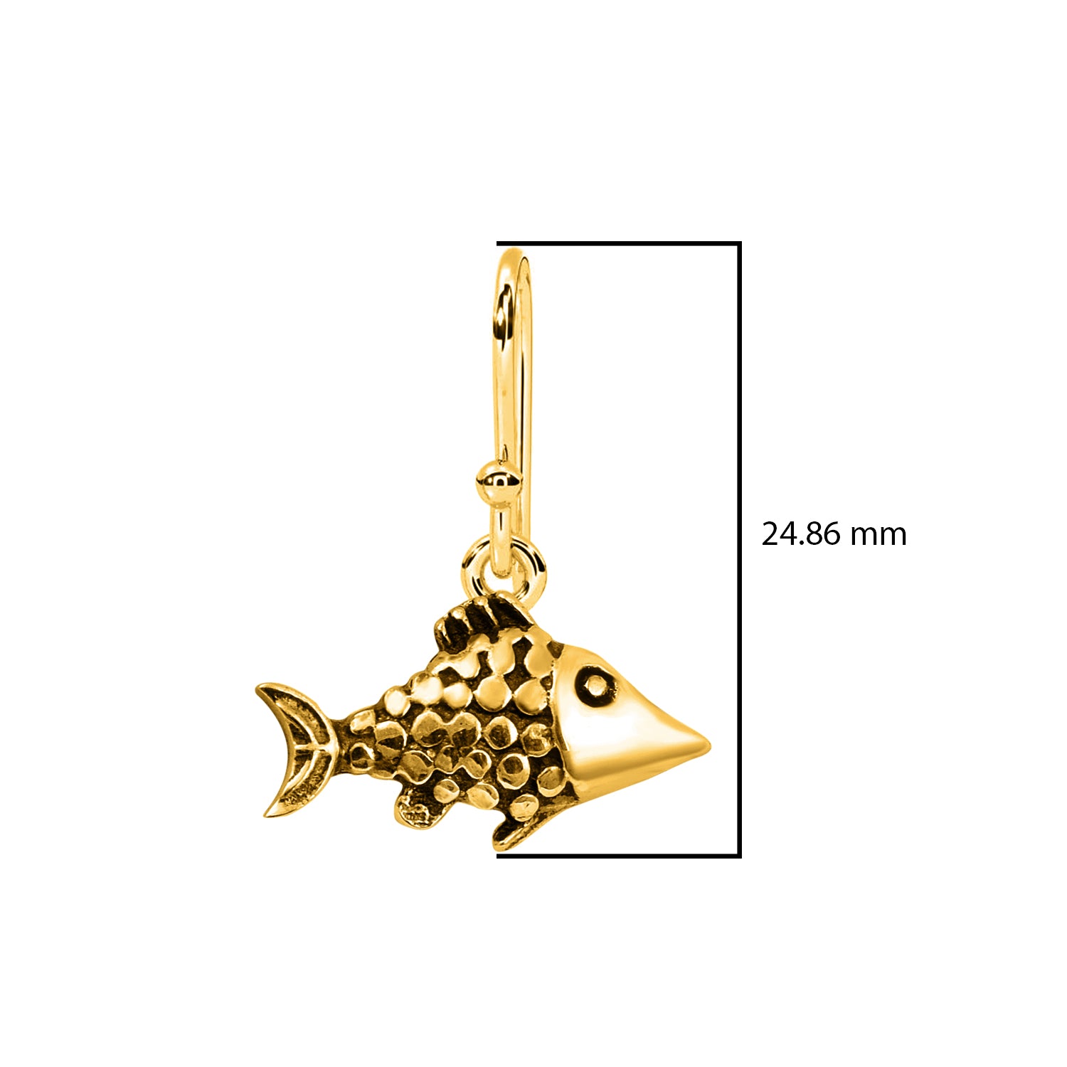 Whimsical Fish Scale Dangle Earrings - Sterling Silver