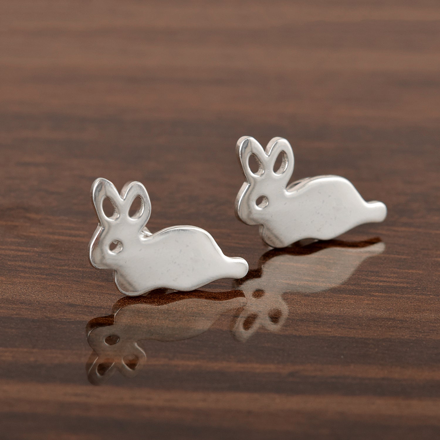 Bunny Stud Earrings - Sterling Silver