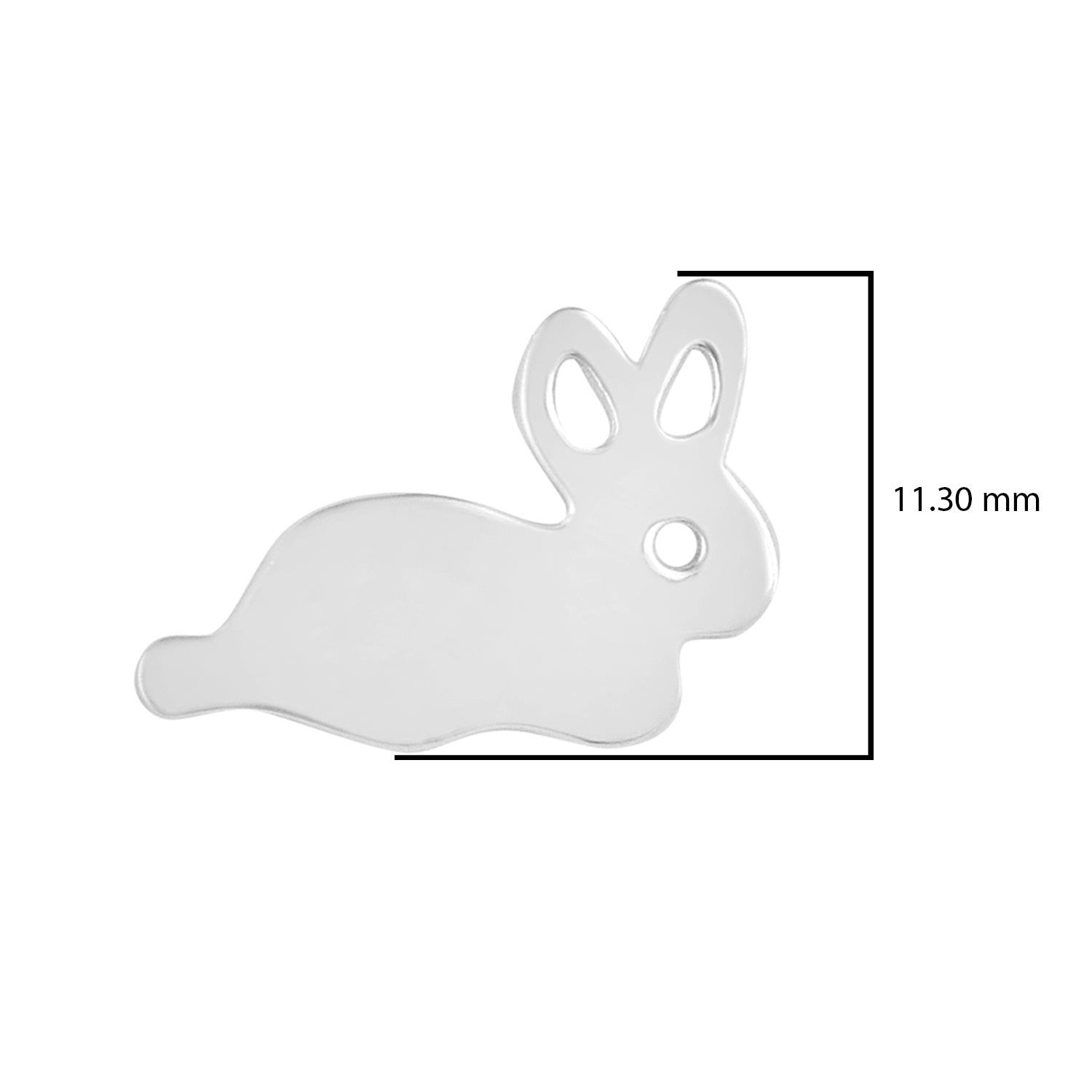 Bunny Stud Earrings - Sterling Silver
