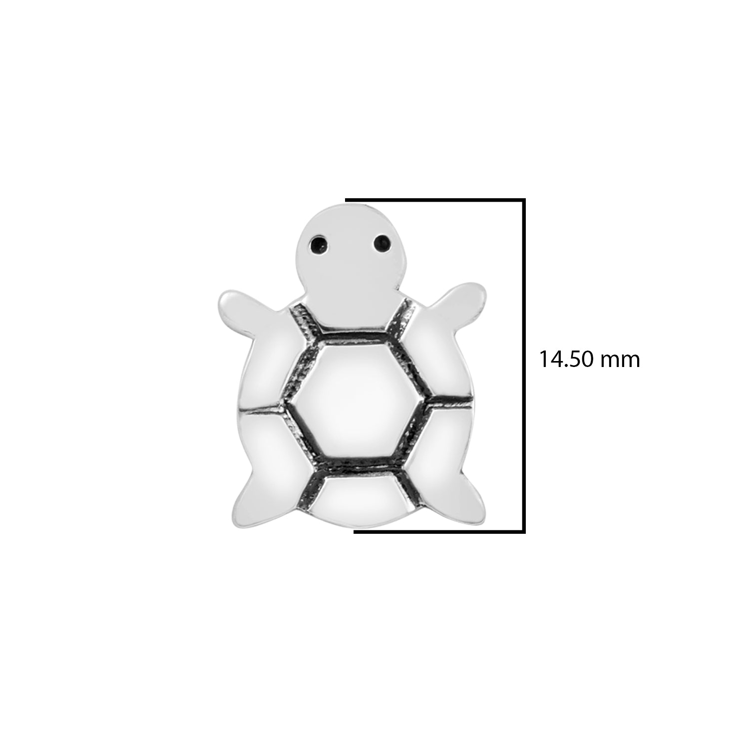 Turtle Stud Earrings - Sterling Silver