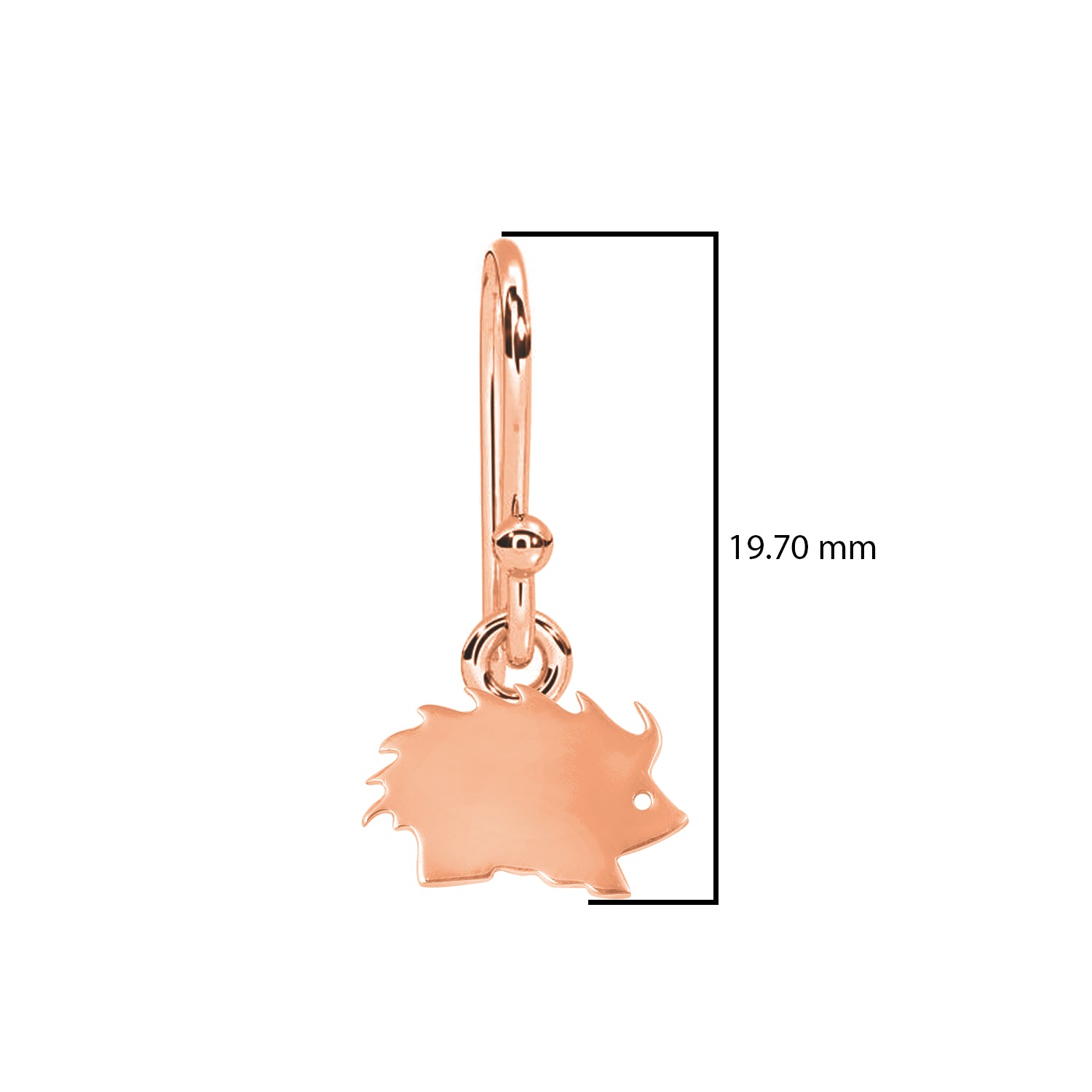 Whimsical Hedgehog Dangle Earrings - Sterling Silver