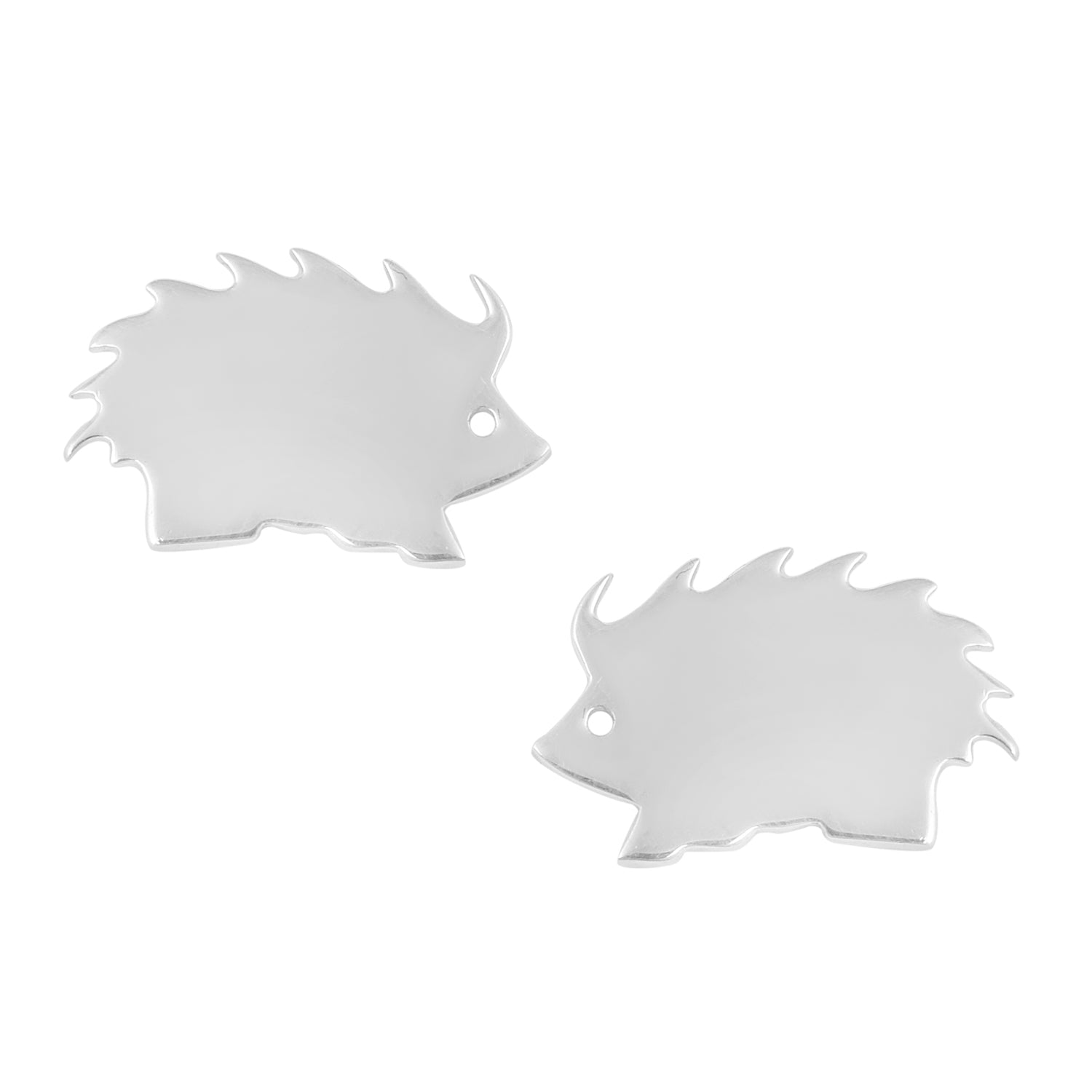 Minimalist Hedgehog Stud Earrings - Sterling Silver