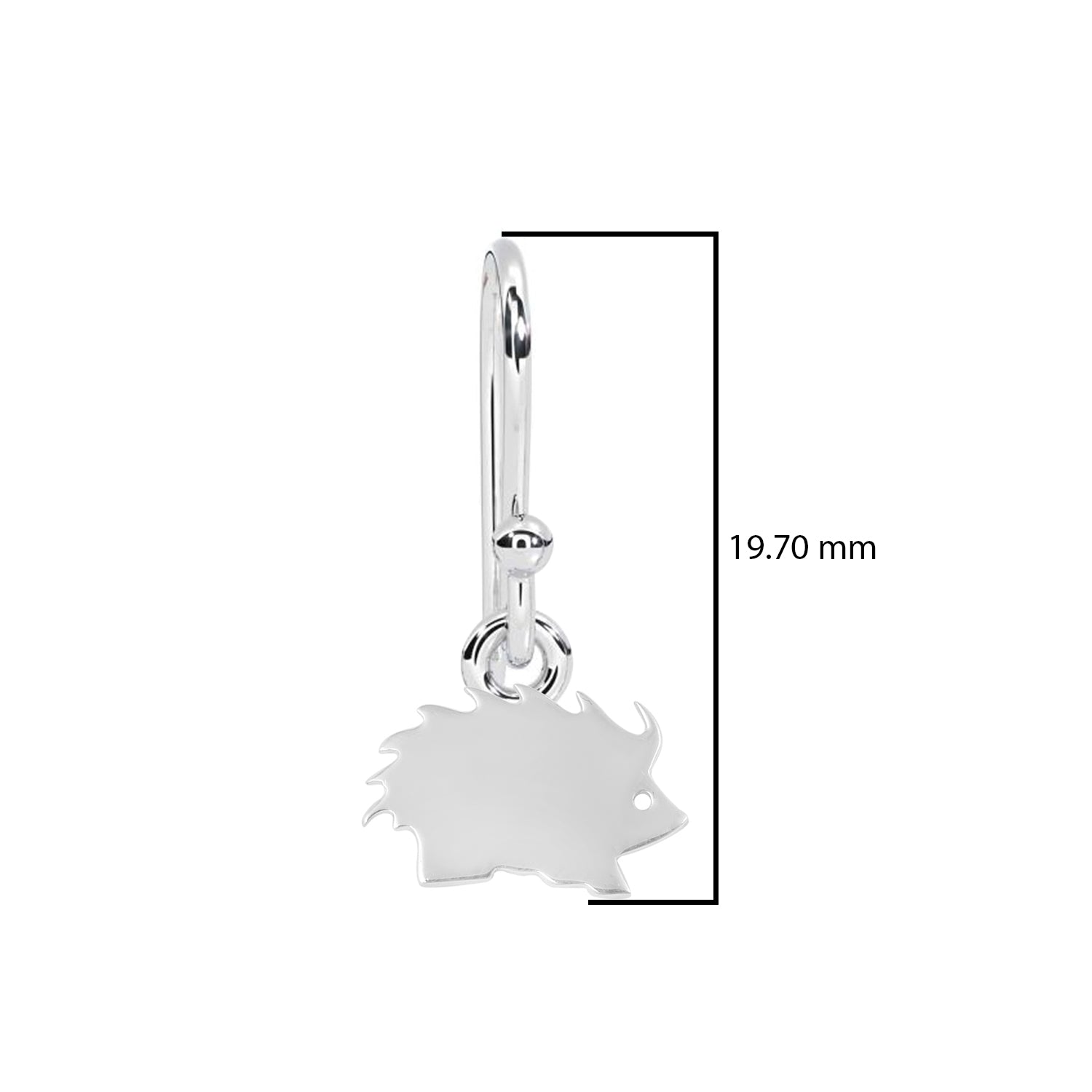 Whimsical Hedgehog Dangle Earrings - Sterling Silver