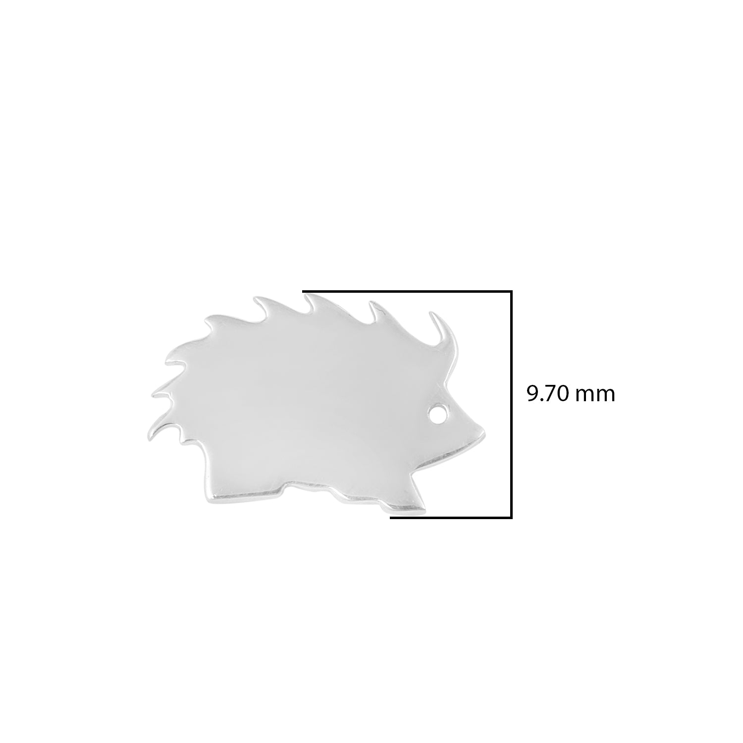 Minimalist Hedgehog Stud Earrings - Sterling Silver