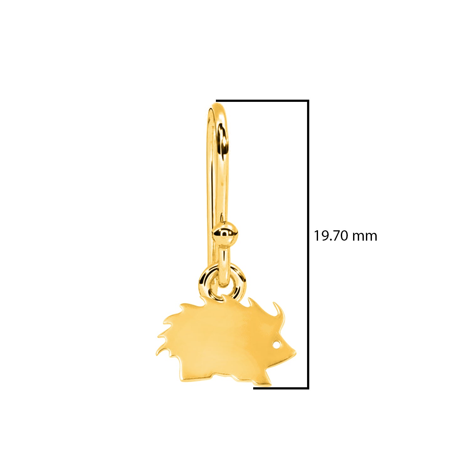Whimsical Hedgehog Dangle Earrings - Sterling Silver