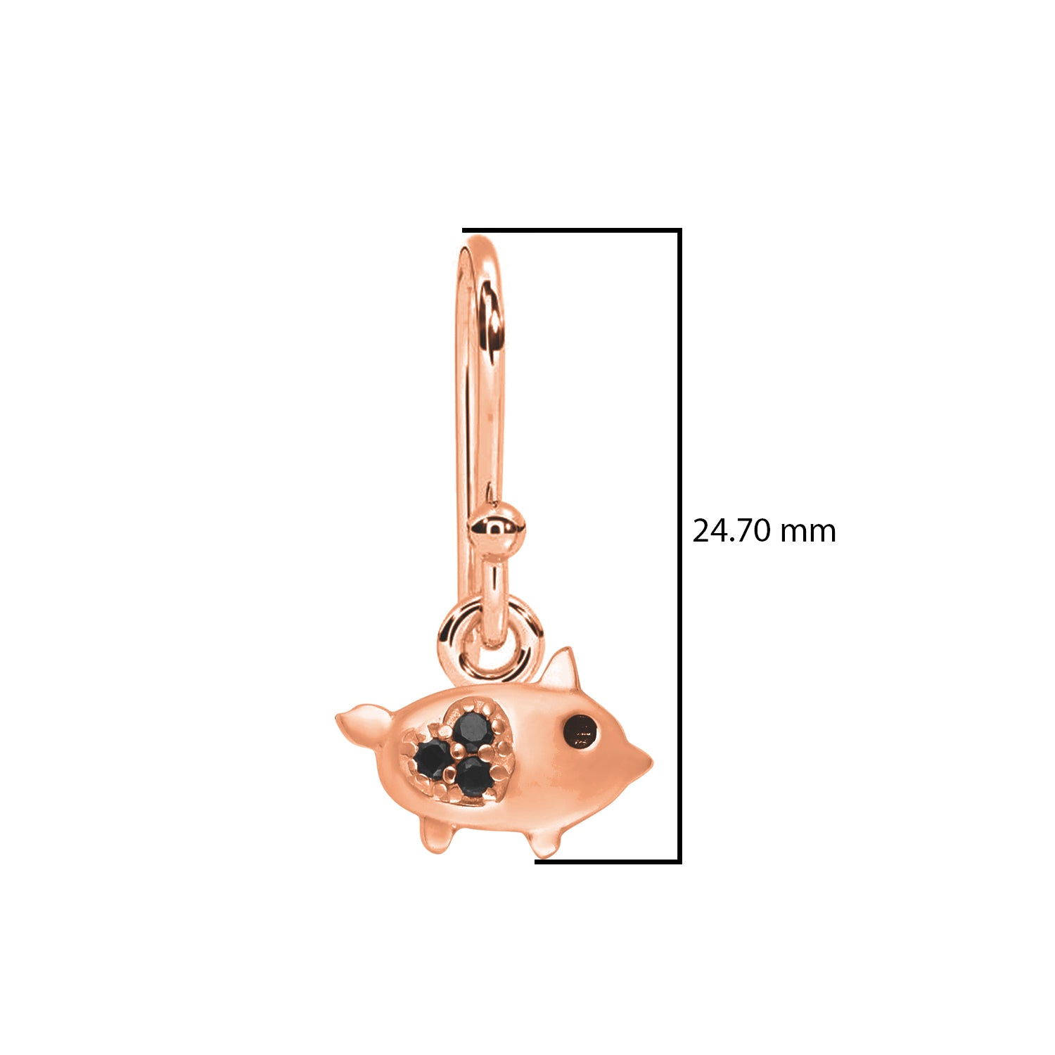 Whimsical Piglet Drop Earrings - Sterling Silver