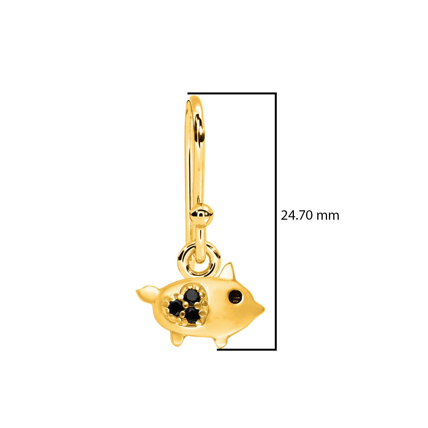 Whimsical Piglet Drop Earrings - Sterling Silver