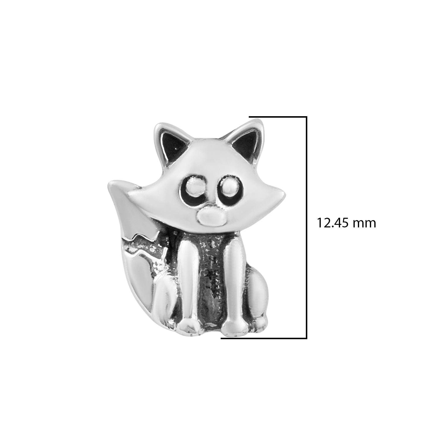 Fox Stud Earrings - Sterling Silver