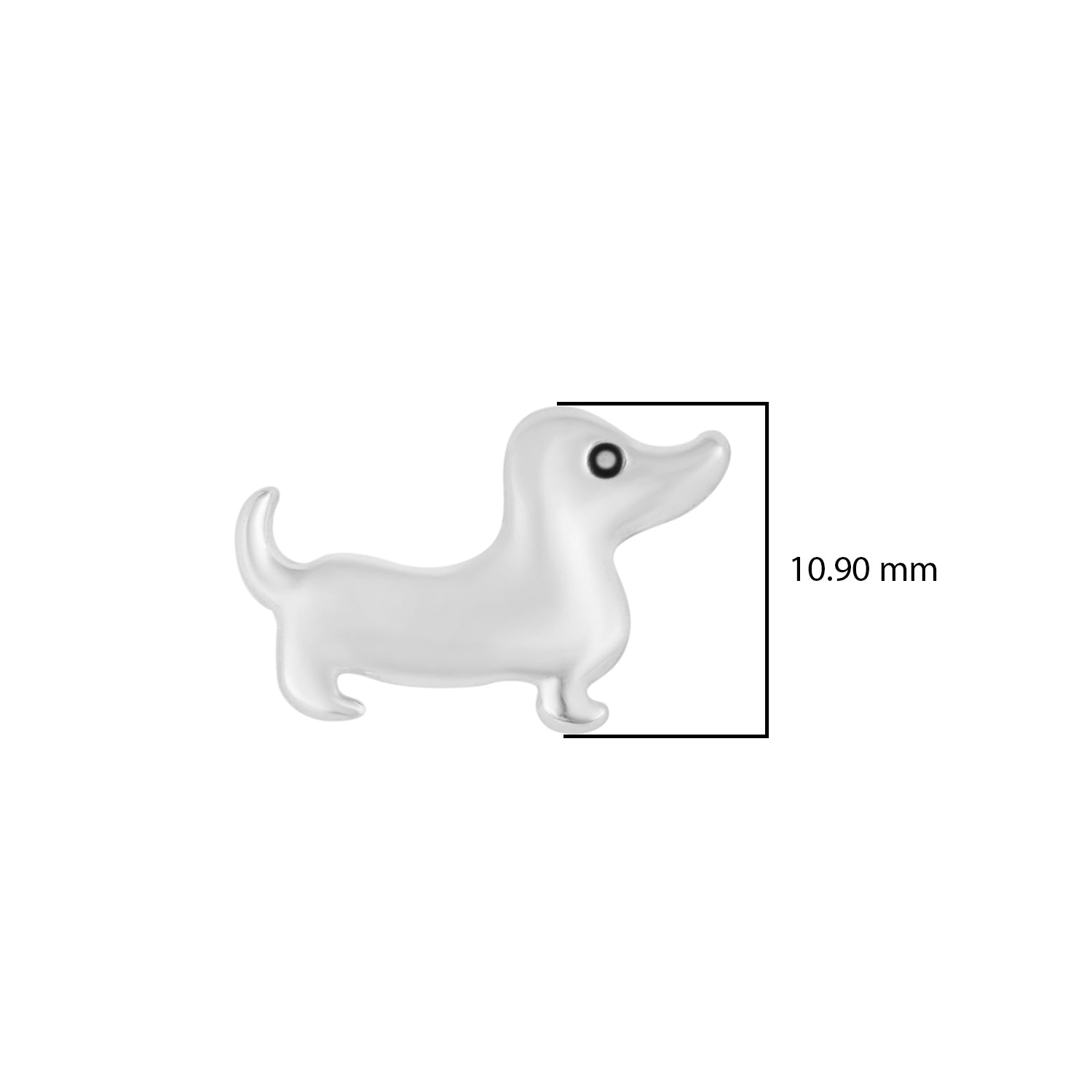 Dachshund Dog Stud Earrings - Sterling Silver