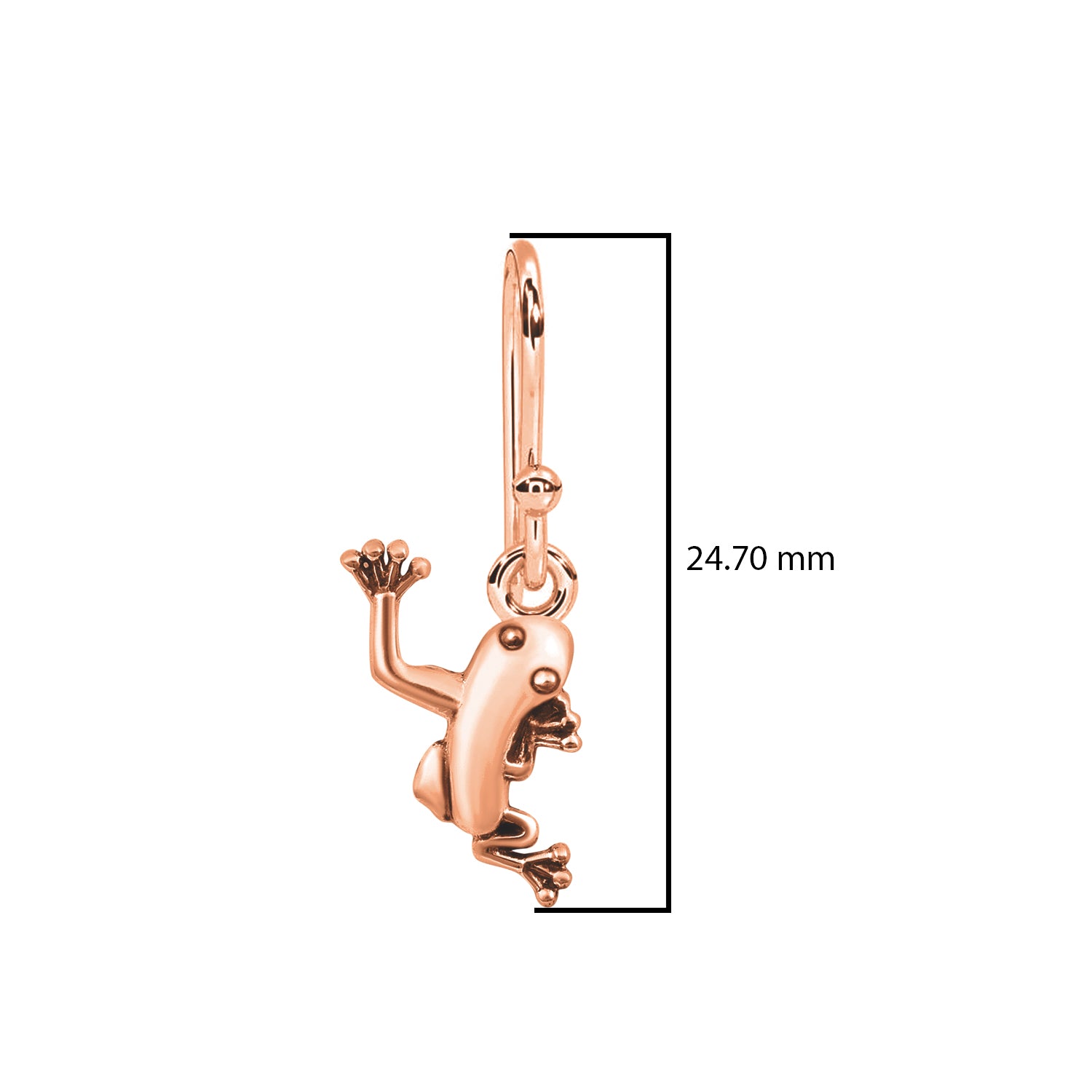 Cheerful Frog Dangle Earrings - Sterling Silver
