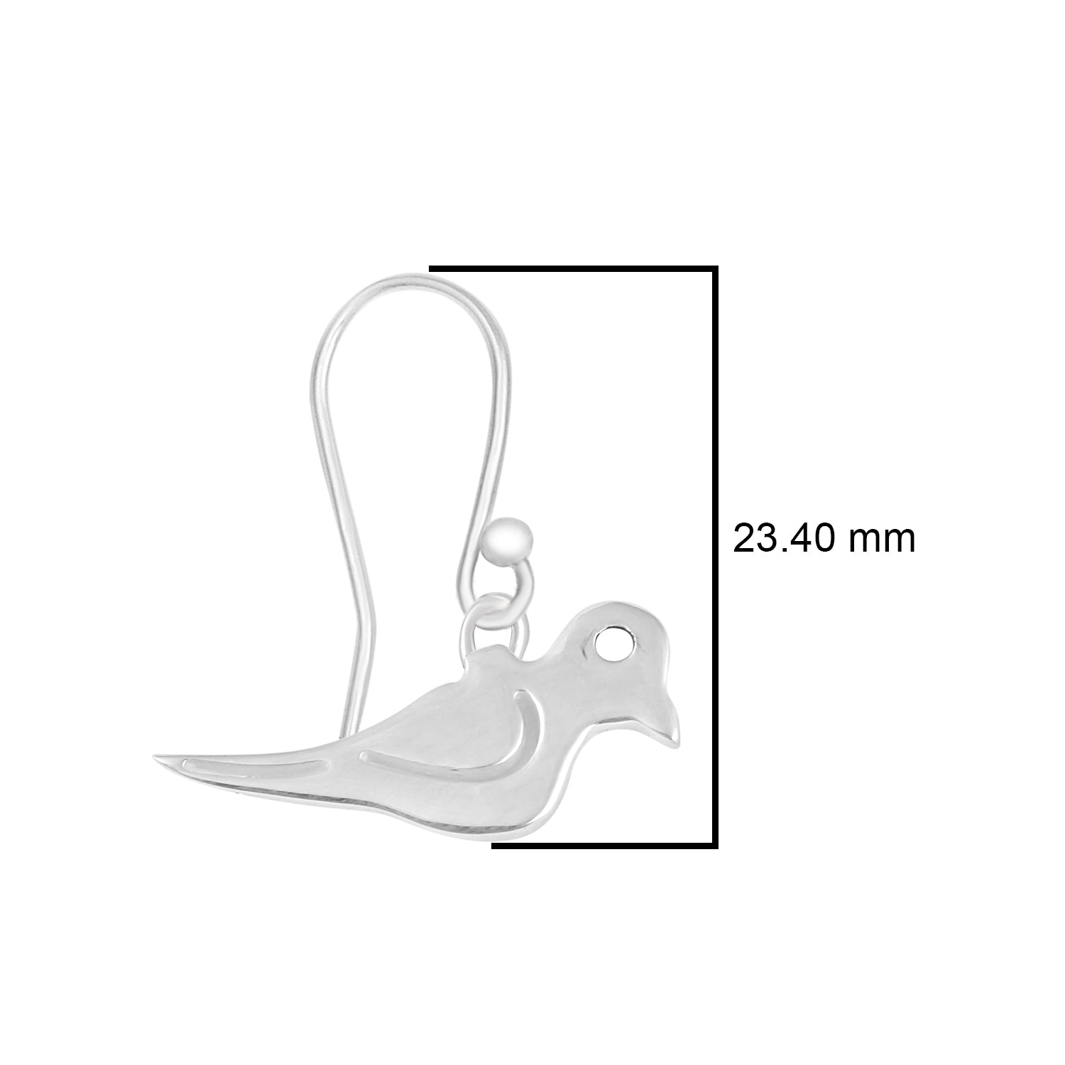 Bird Dangle Earrings - Sterling Silver