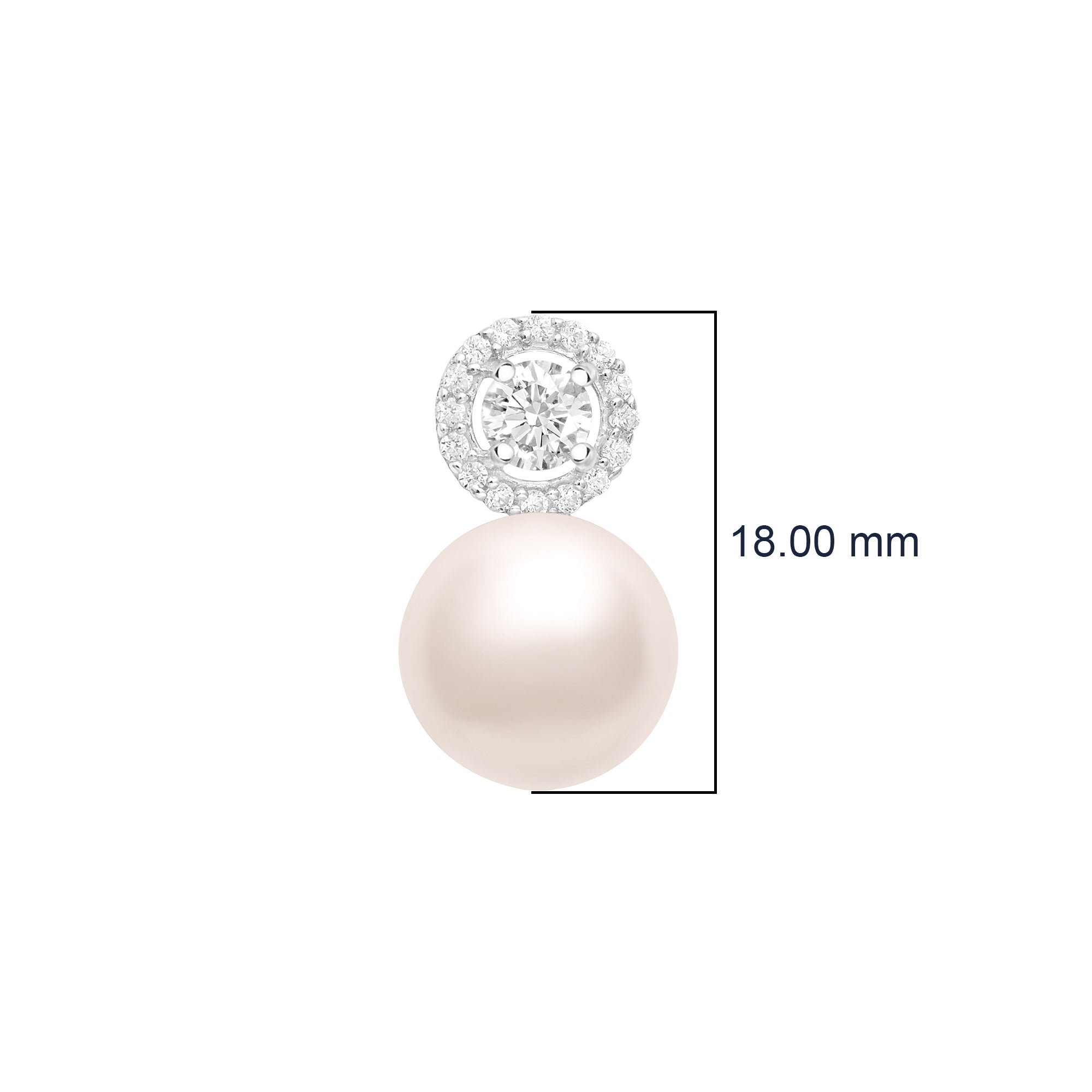 Orecchini pendenti con perle e accenti aureola – Argento Sterling