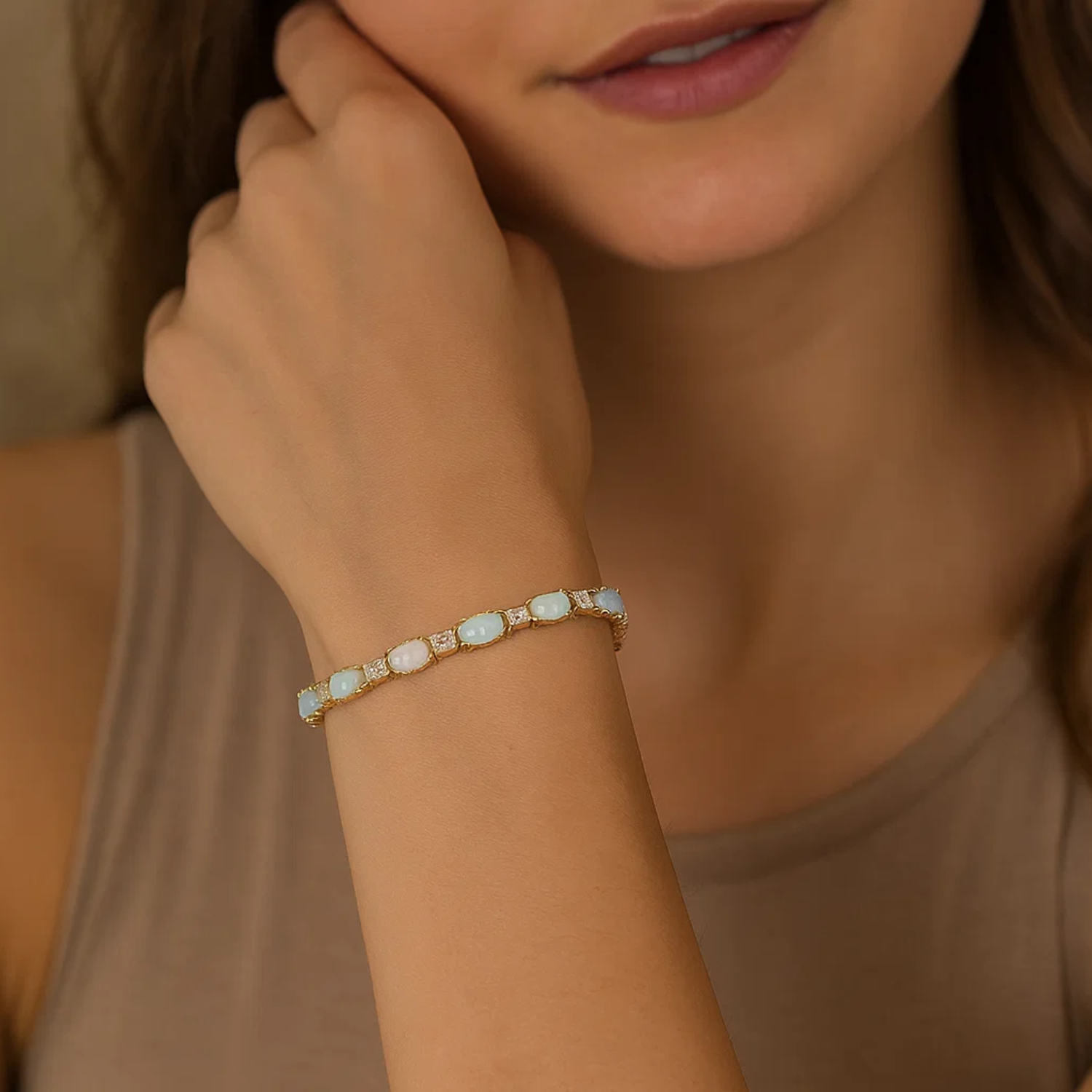 Opal Tennis Bracelet – 925 Sterling Silver