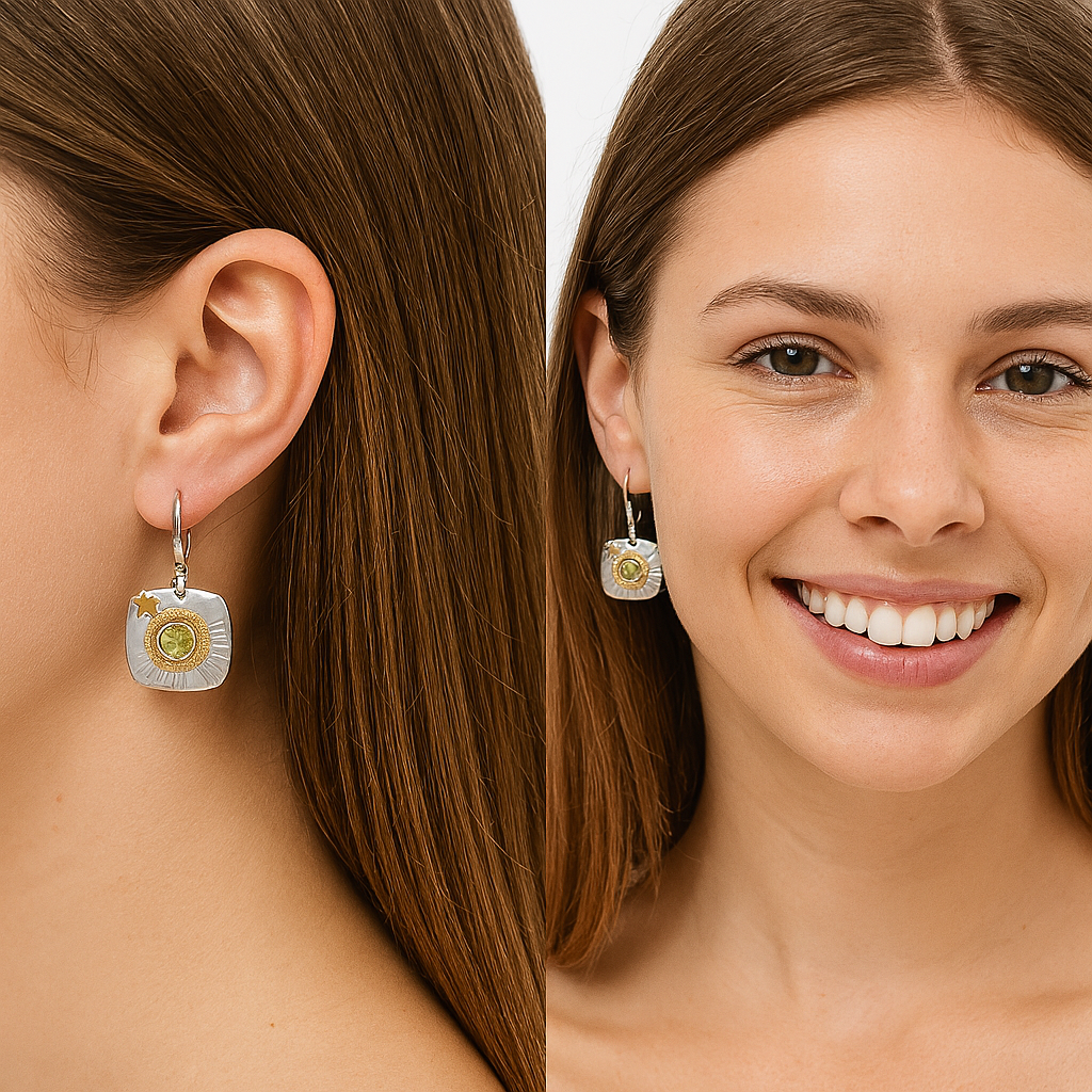 Lemon Quartz Dangle Earrings - Sterling Silver