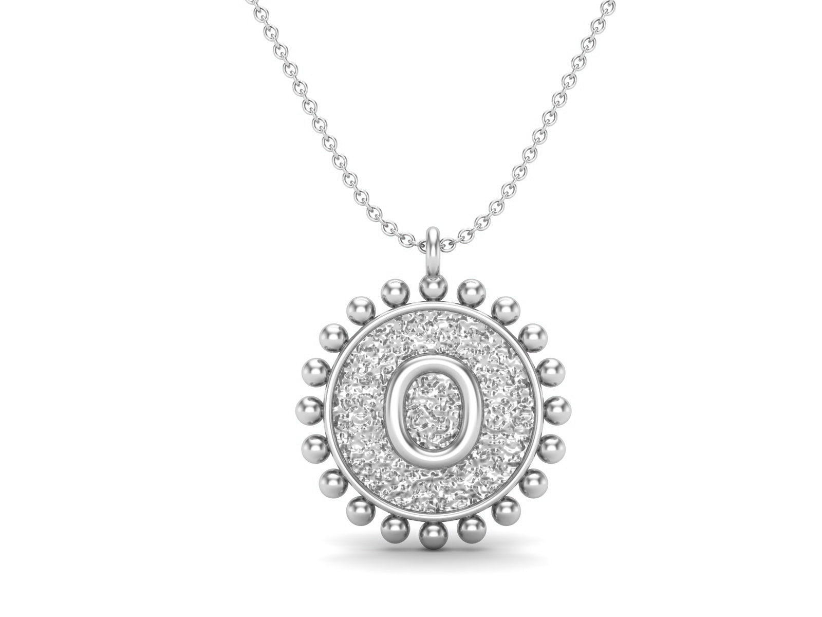 Collana con iniziale in argento sterling 925 - O