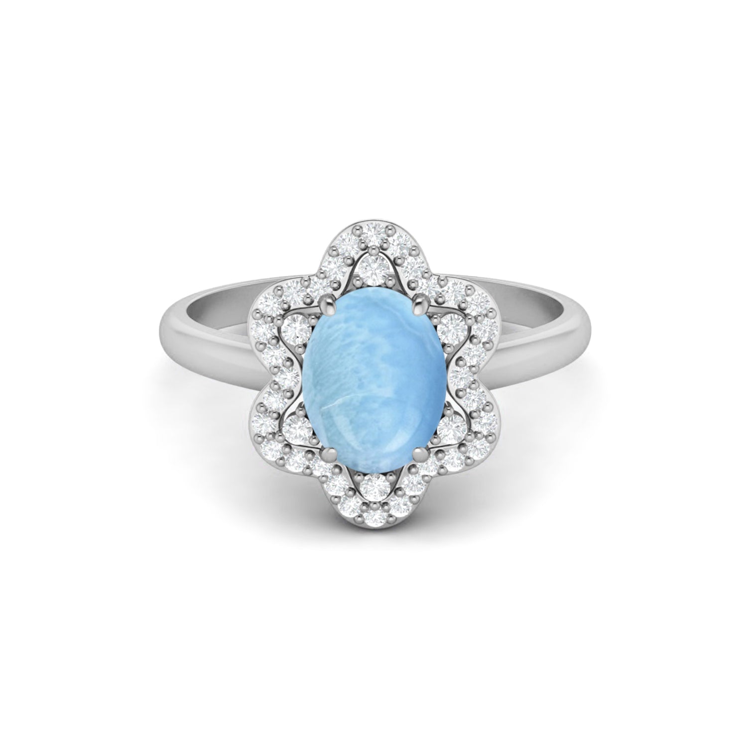 Lairmar Halo Ring – Sterling Silver