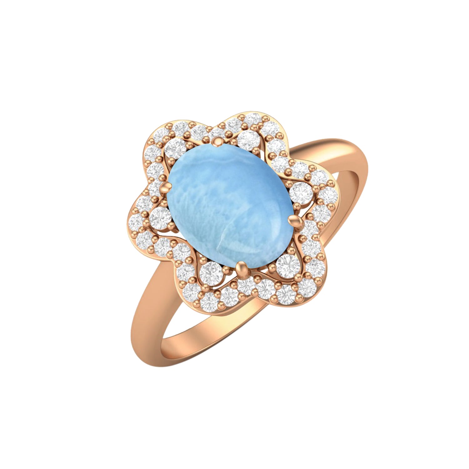 Lairmar Halo Ring – Sterling Silver
