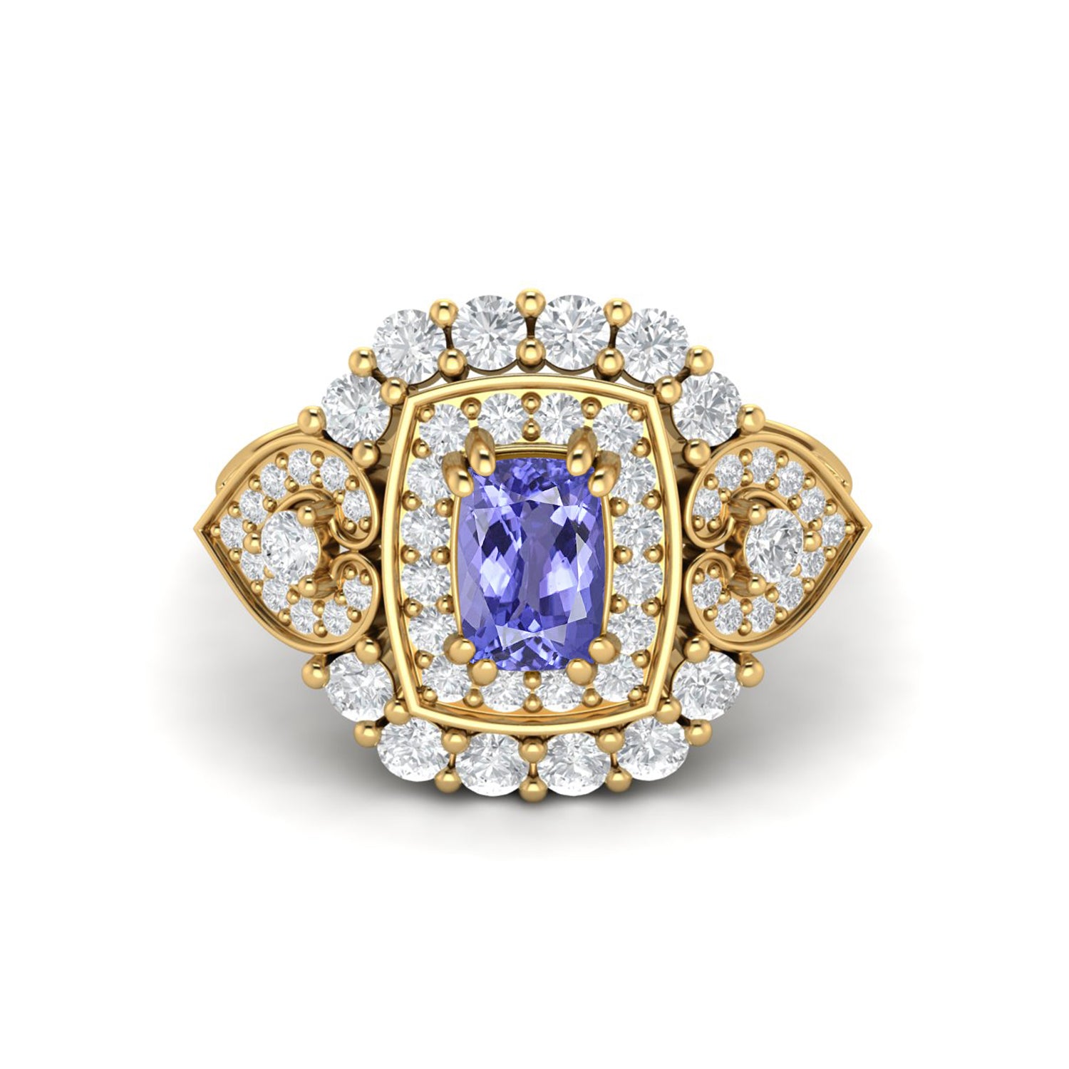 Anello di promessa unico in argento sterling 925 con tanzanite