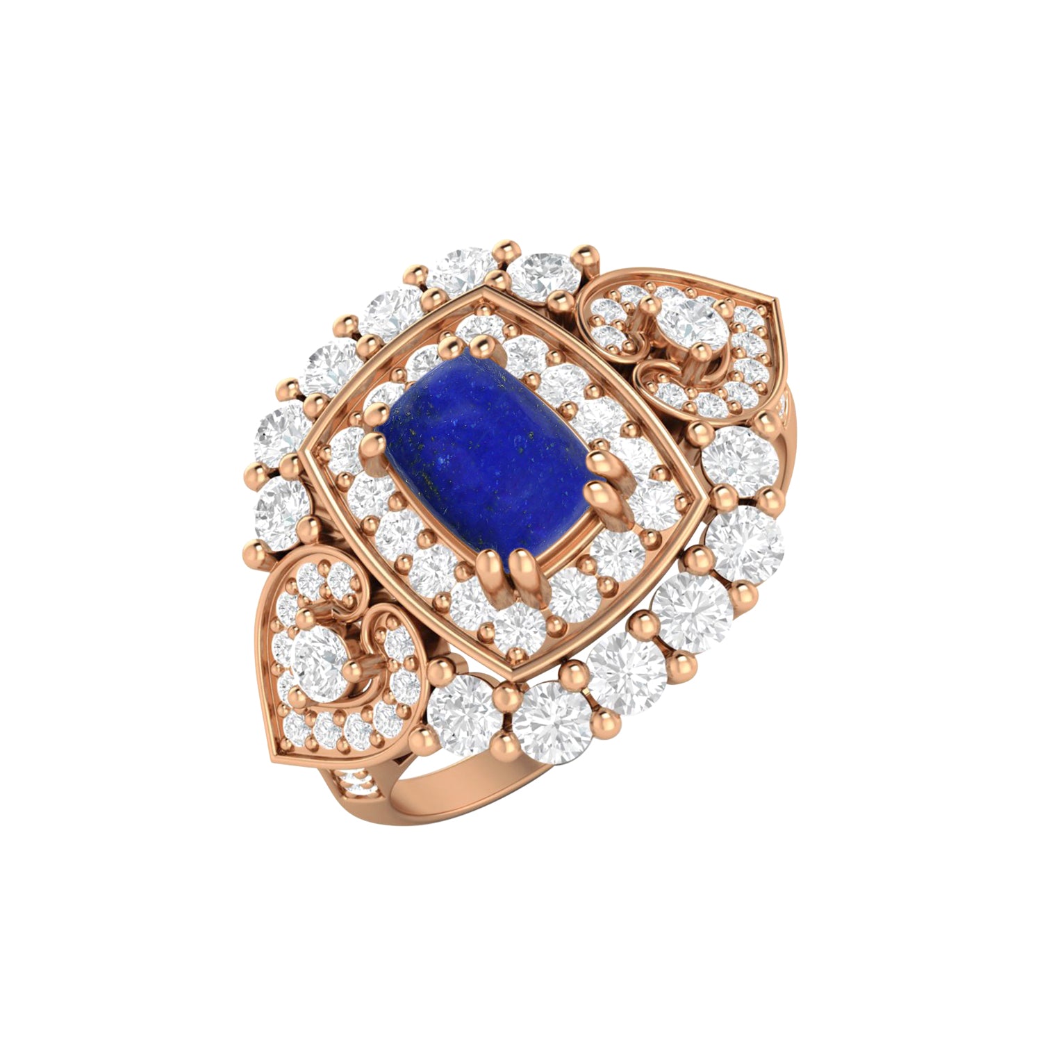 Fede nuziale in lapislazzuli naturale, anello di promessa in argento sterling 925