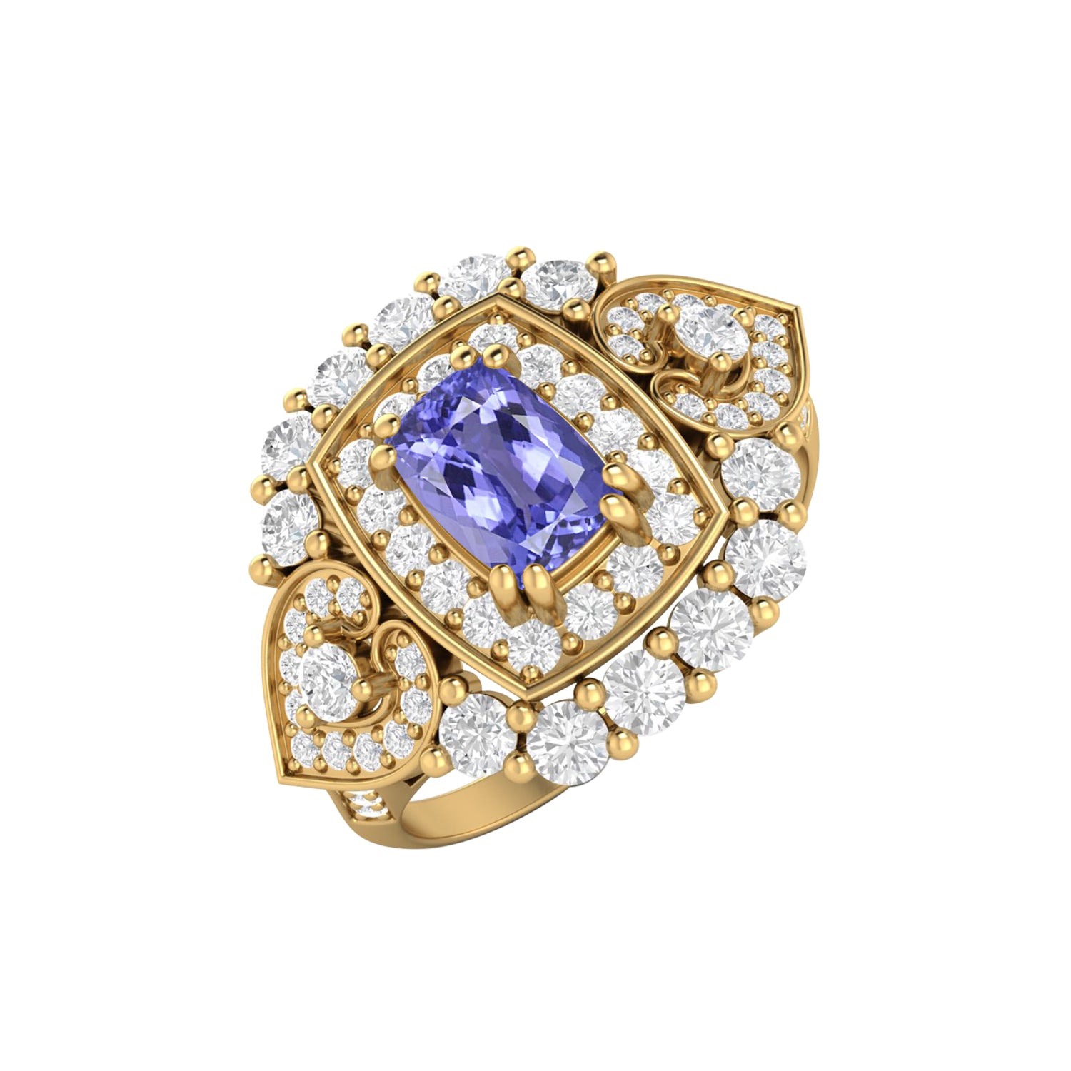 Anello di promessa unico in argento sterling 925 con tanzanite