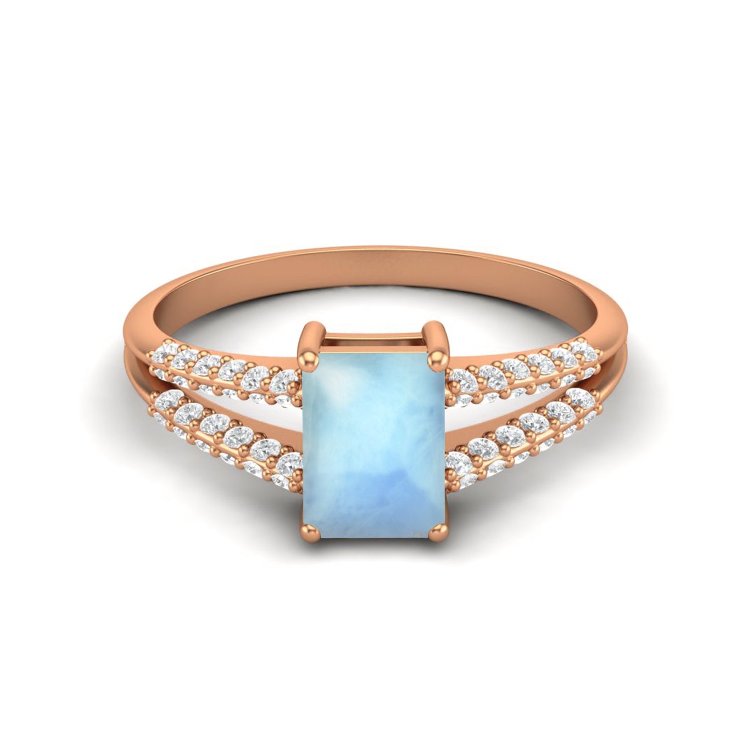 Anello nuziale in larimar naturale, anello nuziale in argento sterling 925