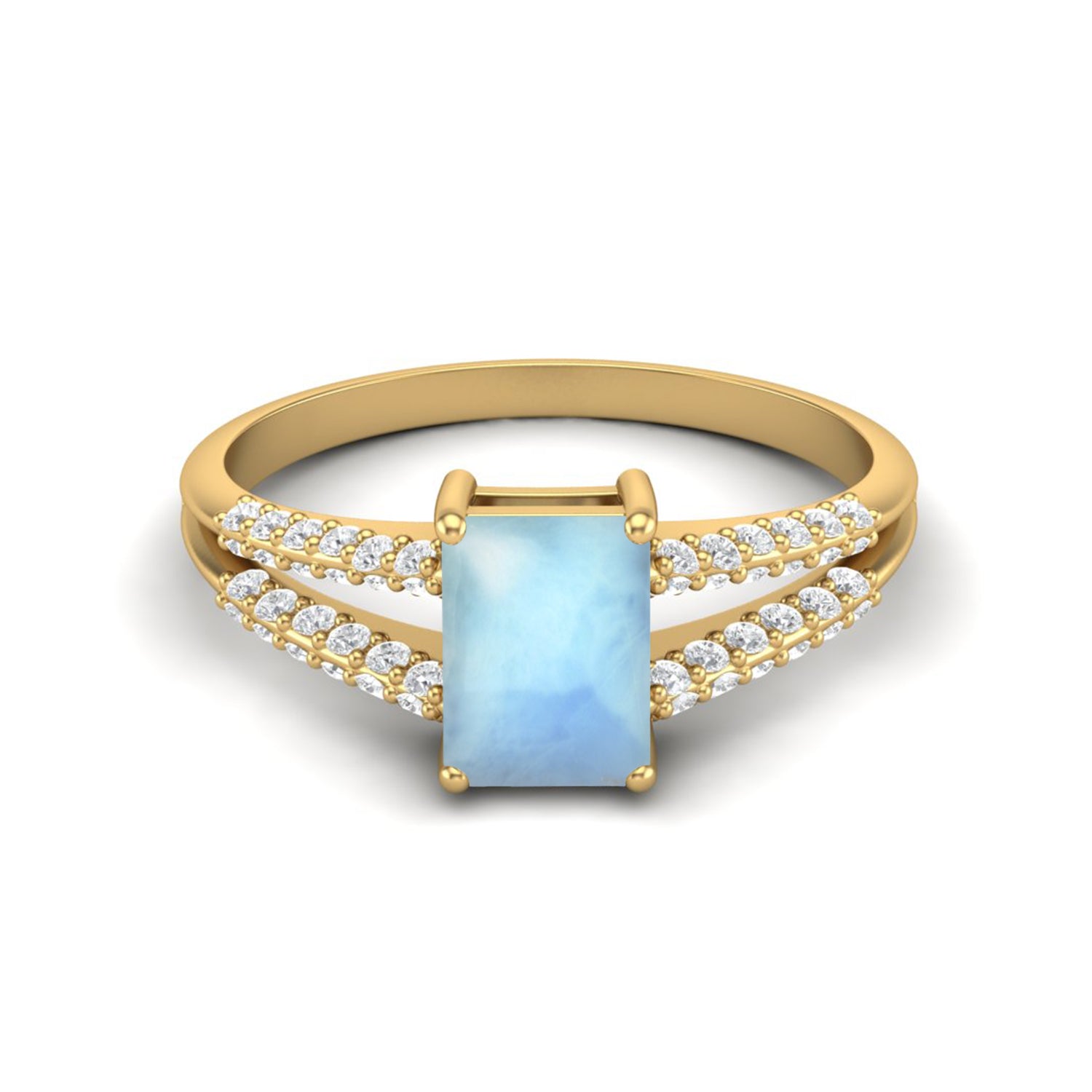 Anello nuziale in larimar naturale, anello nuziale in argento sterling 925