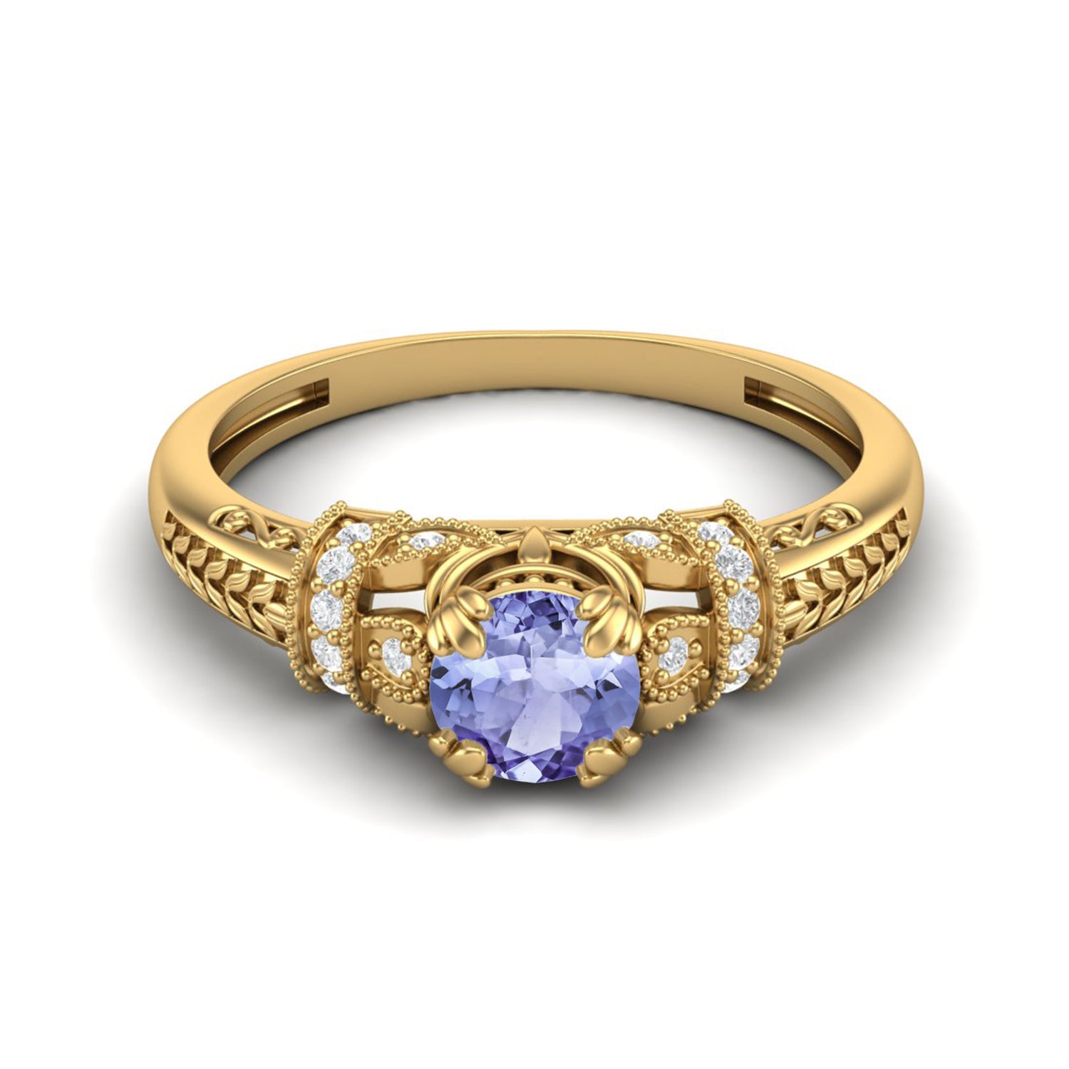 Anello di nozze con tanzanite naturale, anello di promessa in argento sterling 925