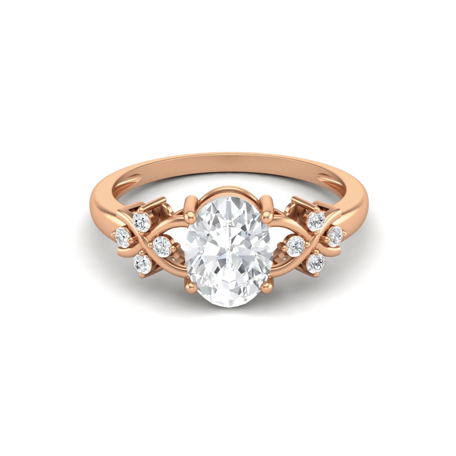 Anello ispirato alla vite con moissanite – Argento Sterling
