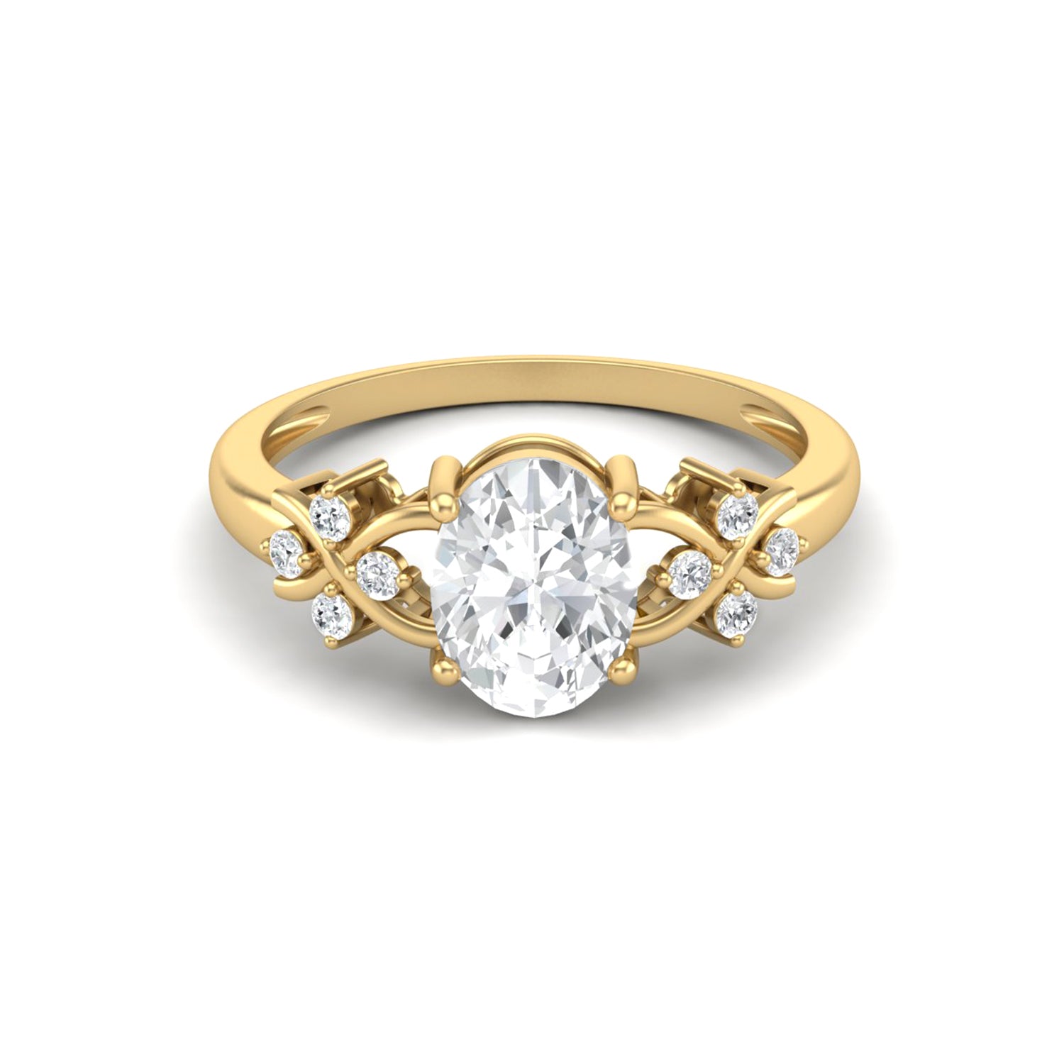 Anello ispirato alla vite con moissanite – Argento Sterling