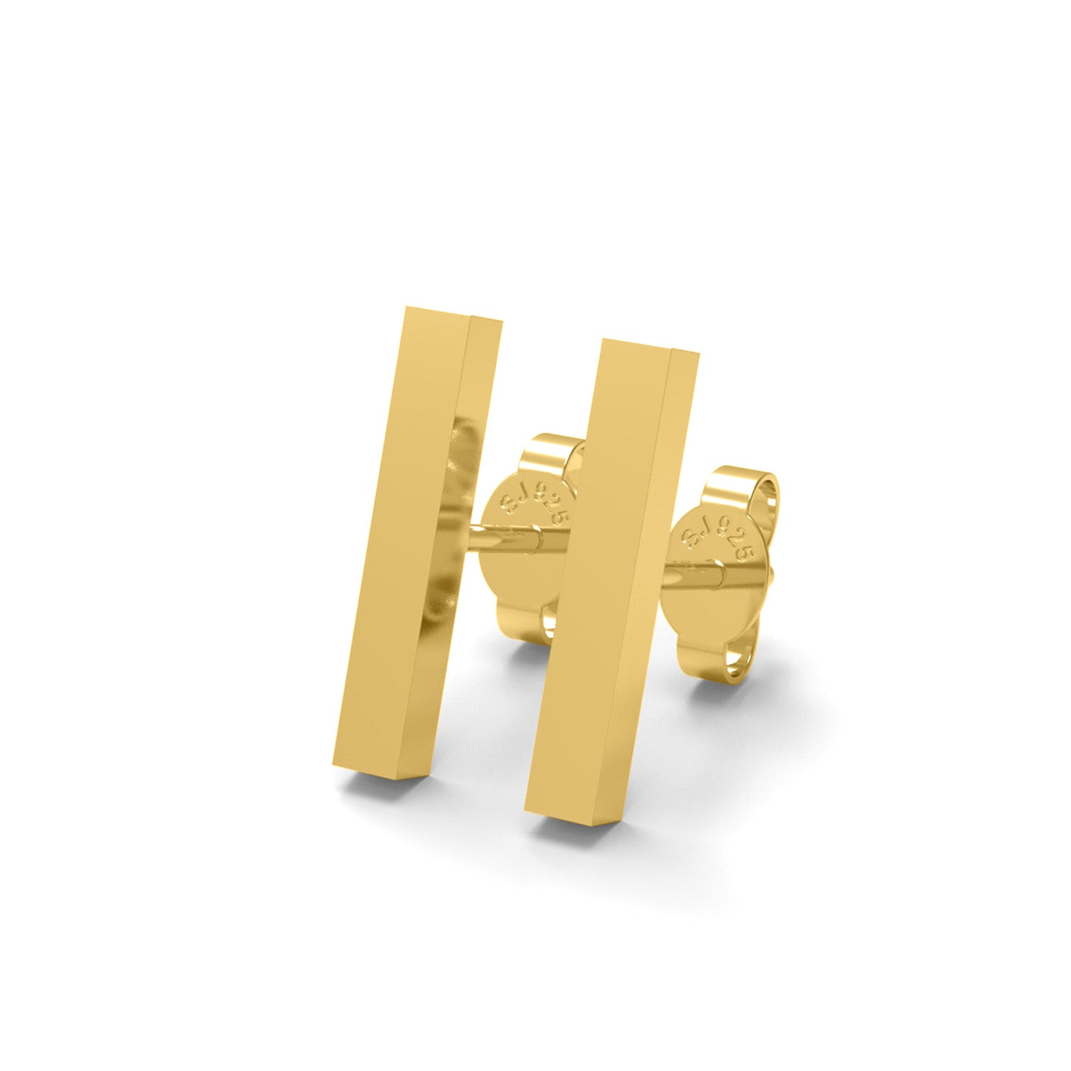 Initial "I" Monogram Stud Earring – Sterling Silver
