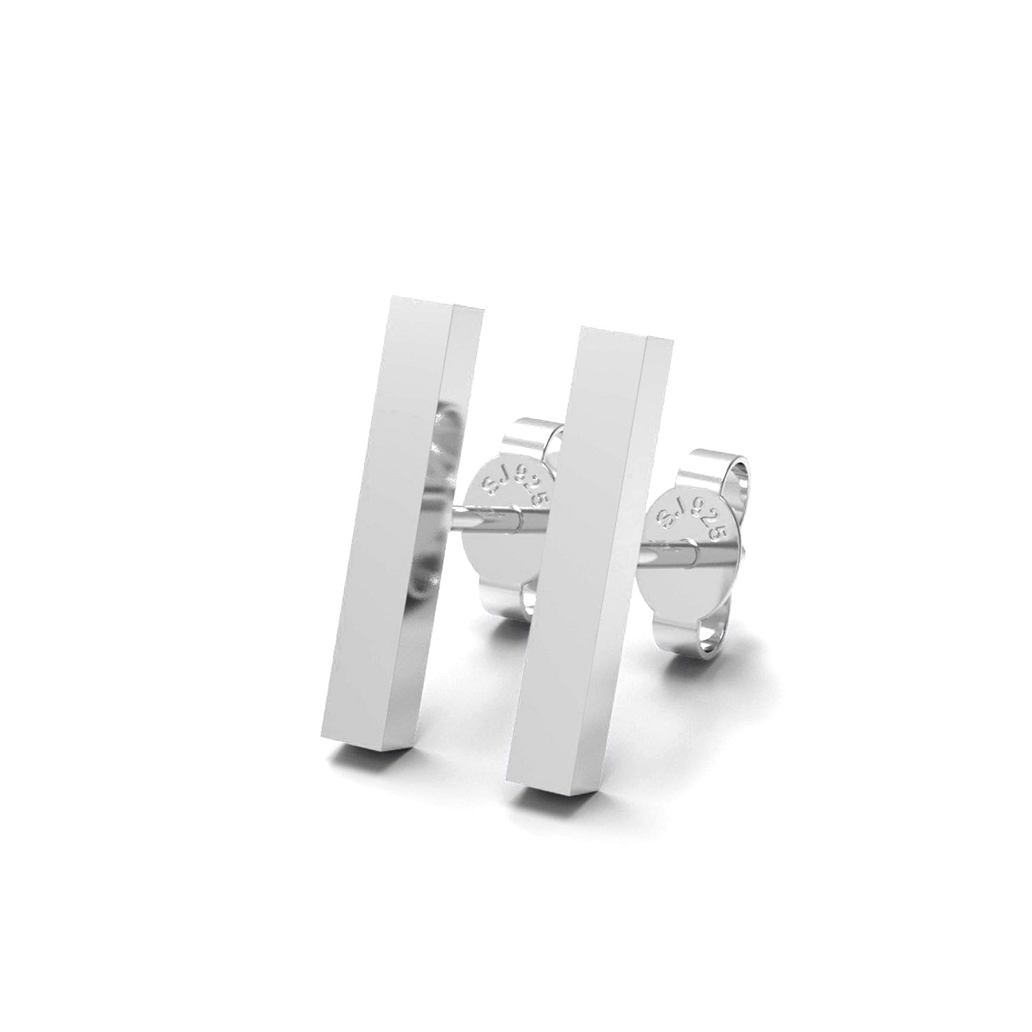 Initial "I" Monogram Stud Earring – Sterling Silver