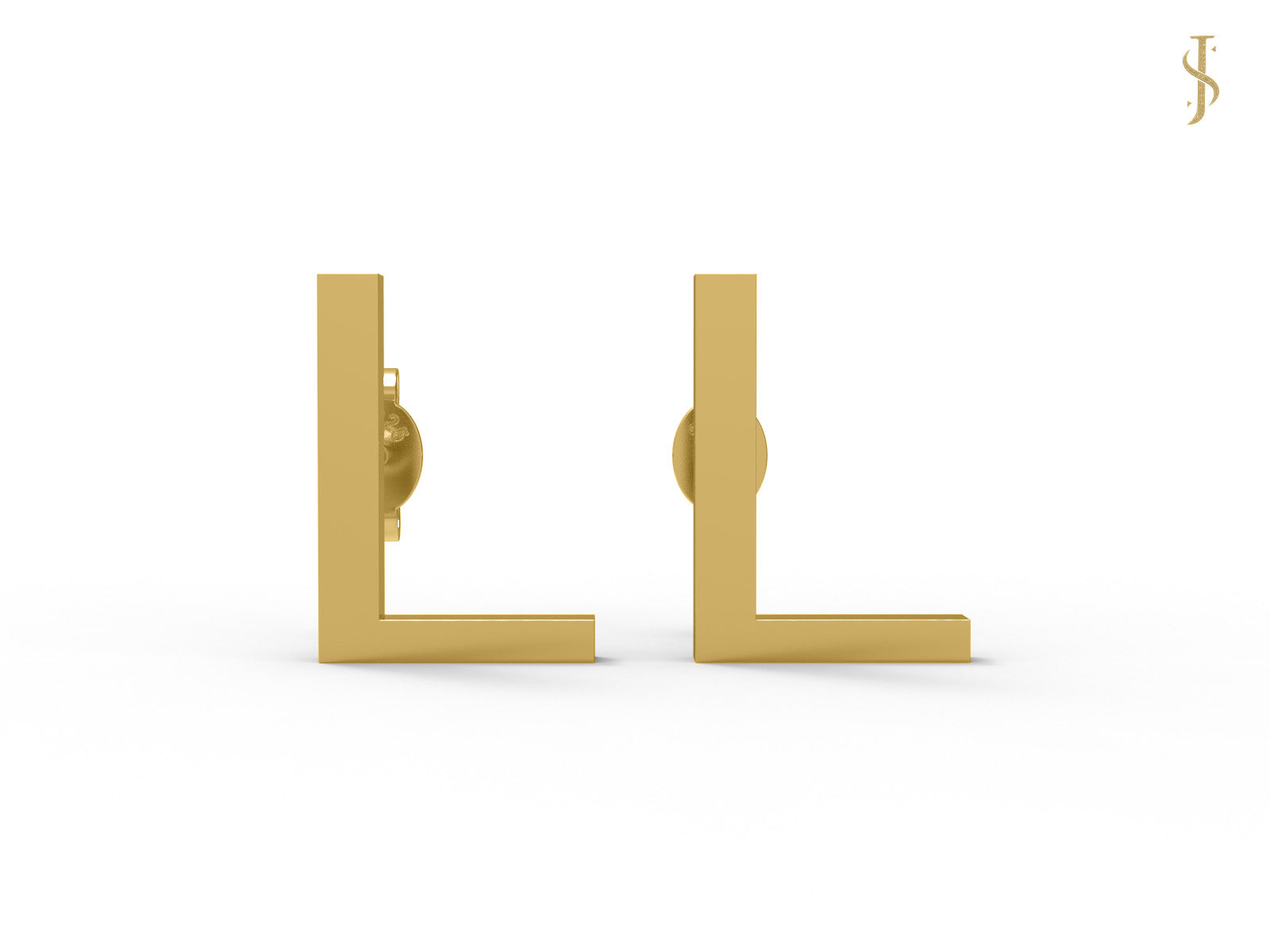 Initial "L" Monogram Stud Earring – Sterling Silver