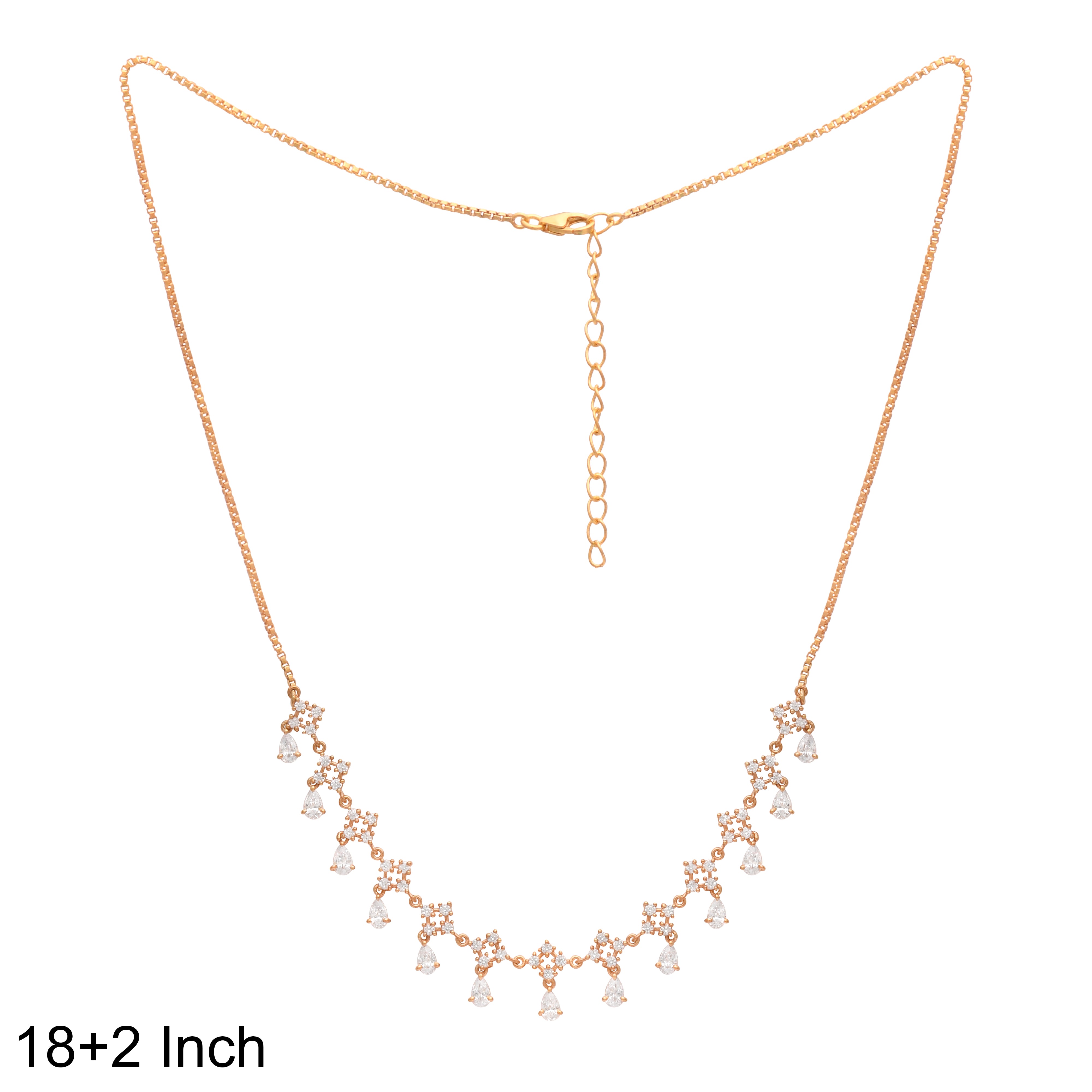 Floral Vine Design Gold Vermeil Drop Necklace - Sterling Silver