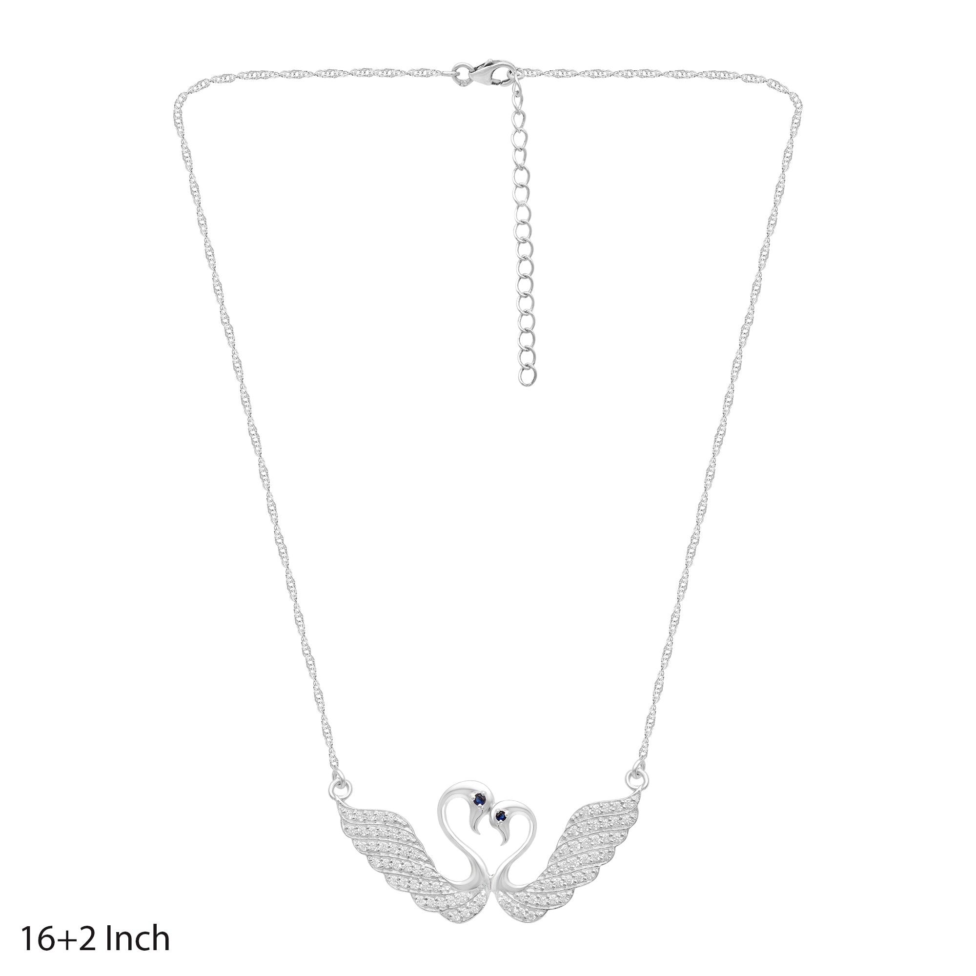 Couple Wing Necklace - Sterling Silver
