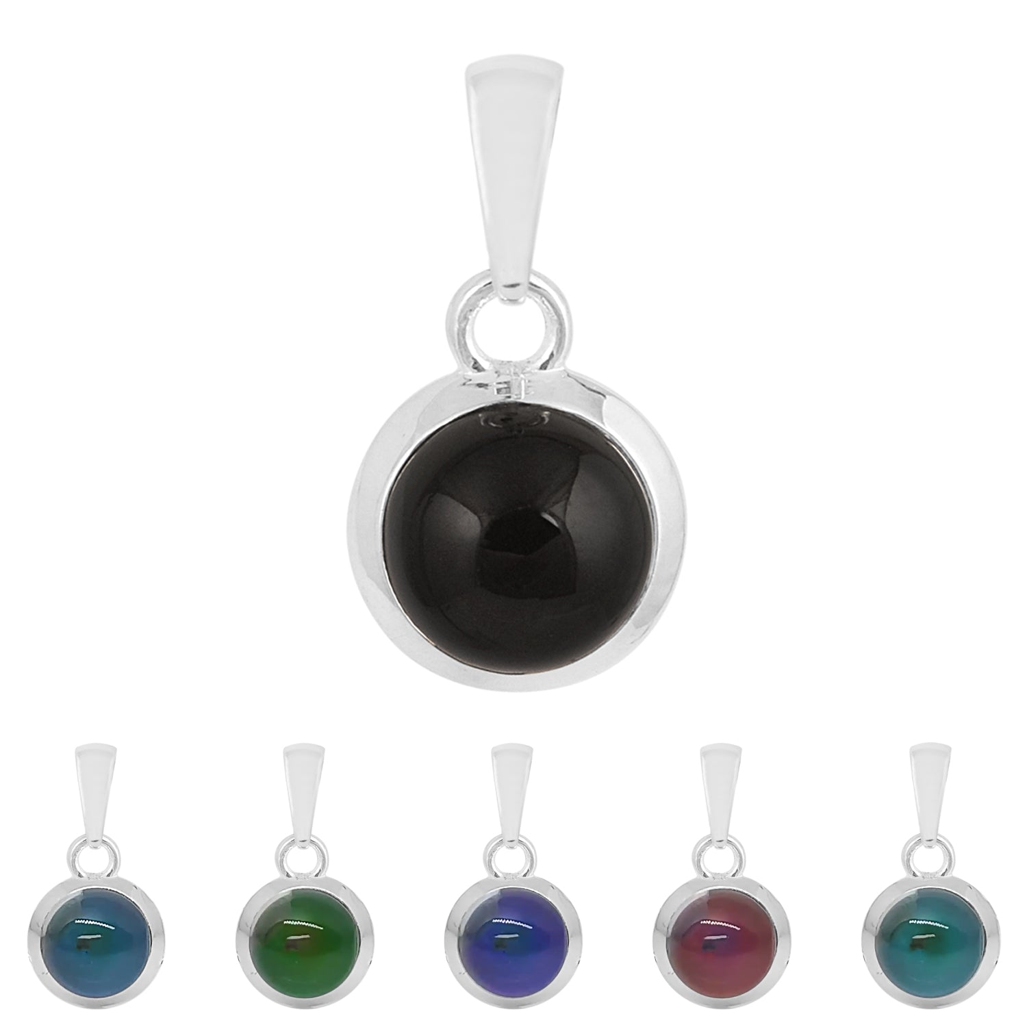 CIONDOLO CON PIETRA DELL'UMORE DA 2,45 CTS IN ARGENTO STERLING 925