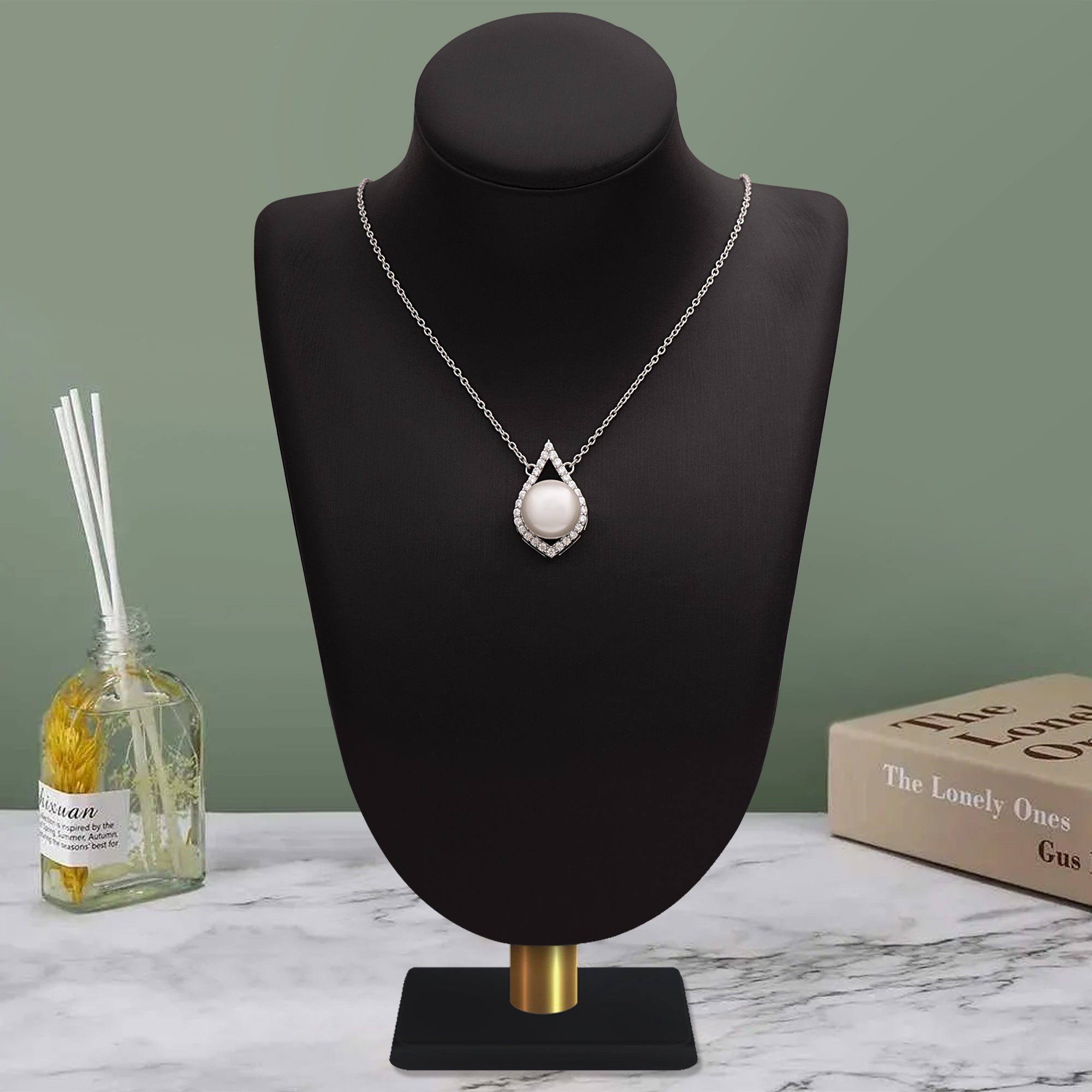 Pearl Teardrop Necklace – Sterling Silver