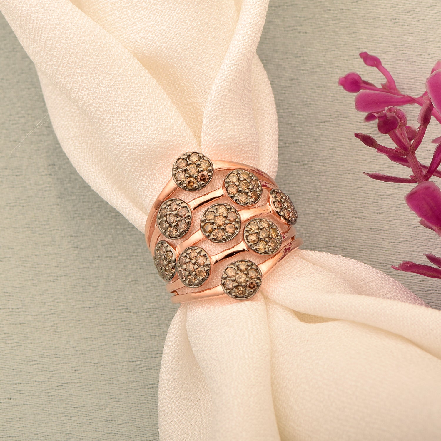 Champagene Diamond Ring