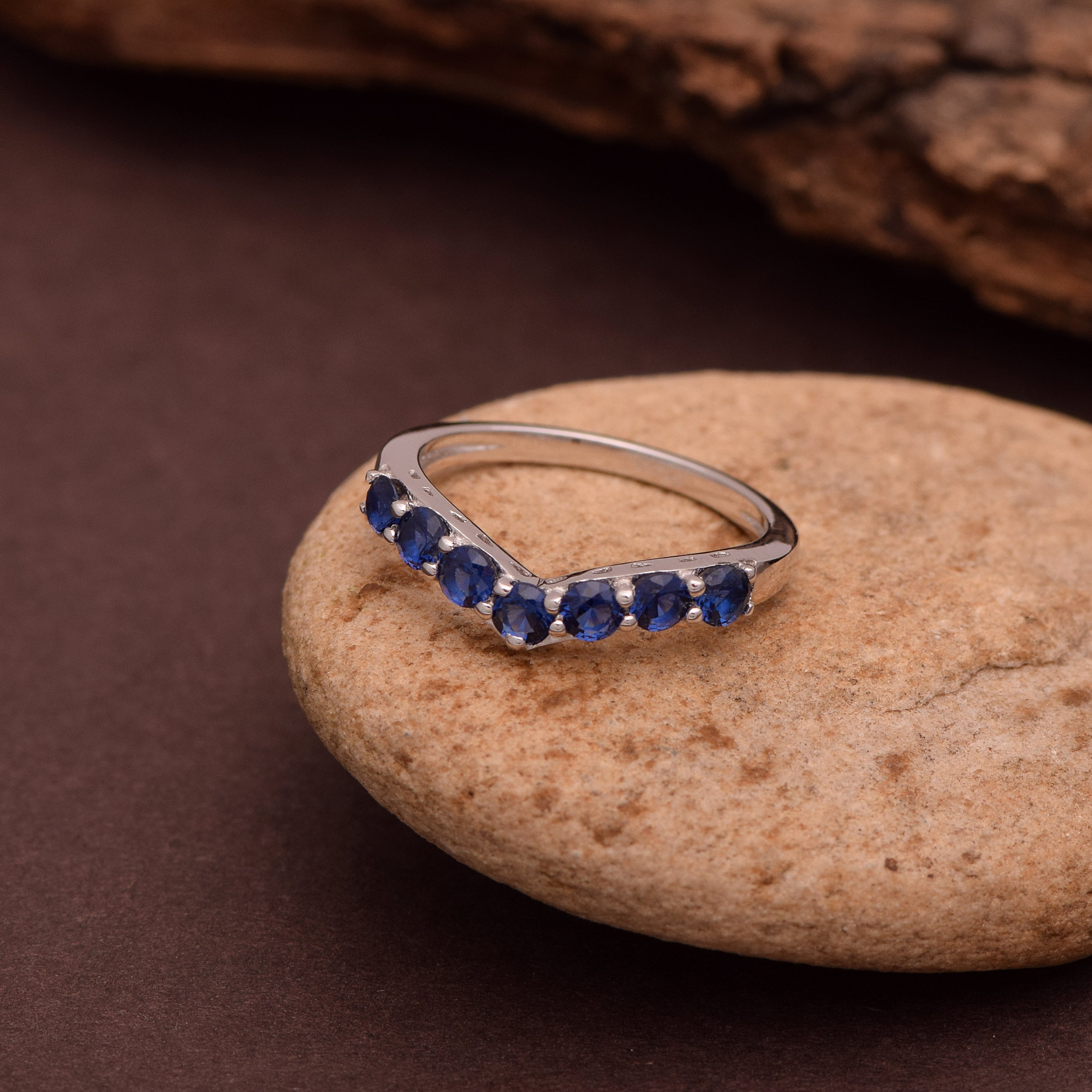 Tanzanite Contour Ring - Sterling Silver