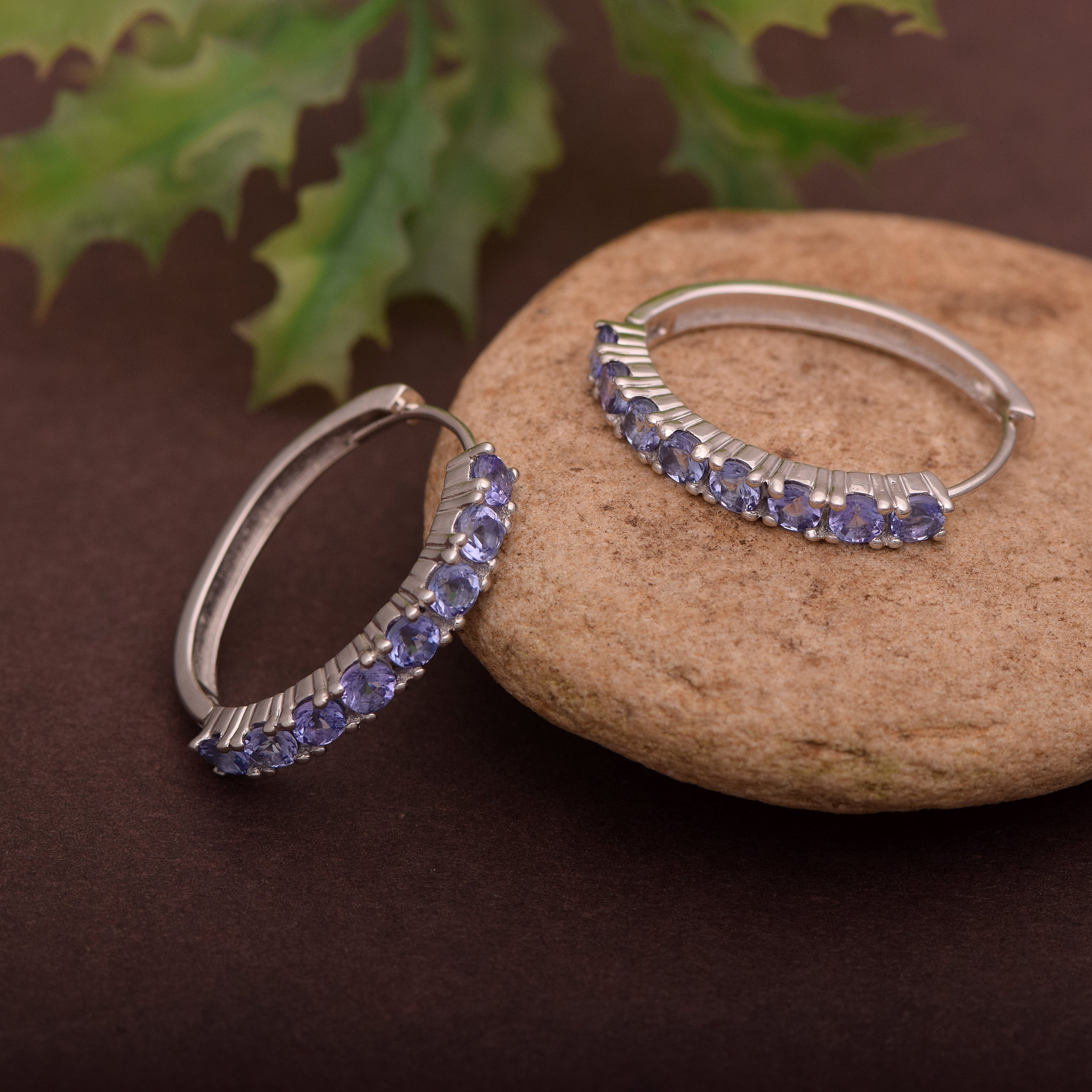 Tanzanite Hoop Earring