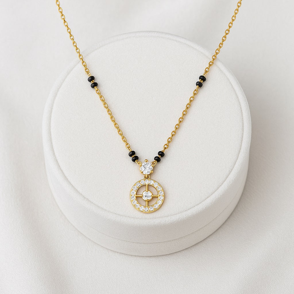 Dual-Layer Drop Mangalsutra – Sterling Silver Gold Plated