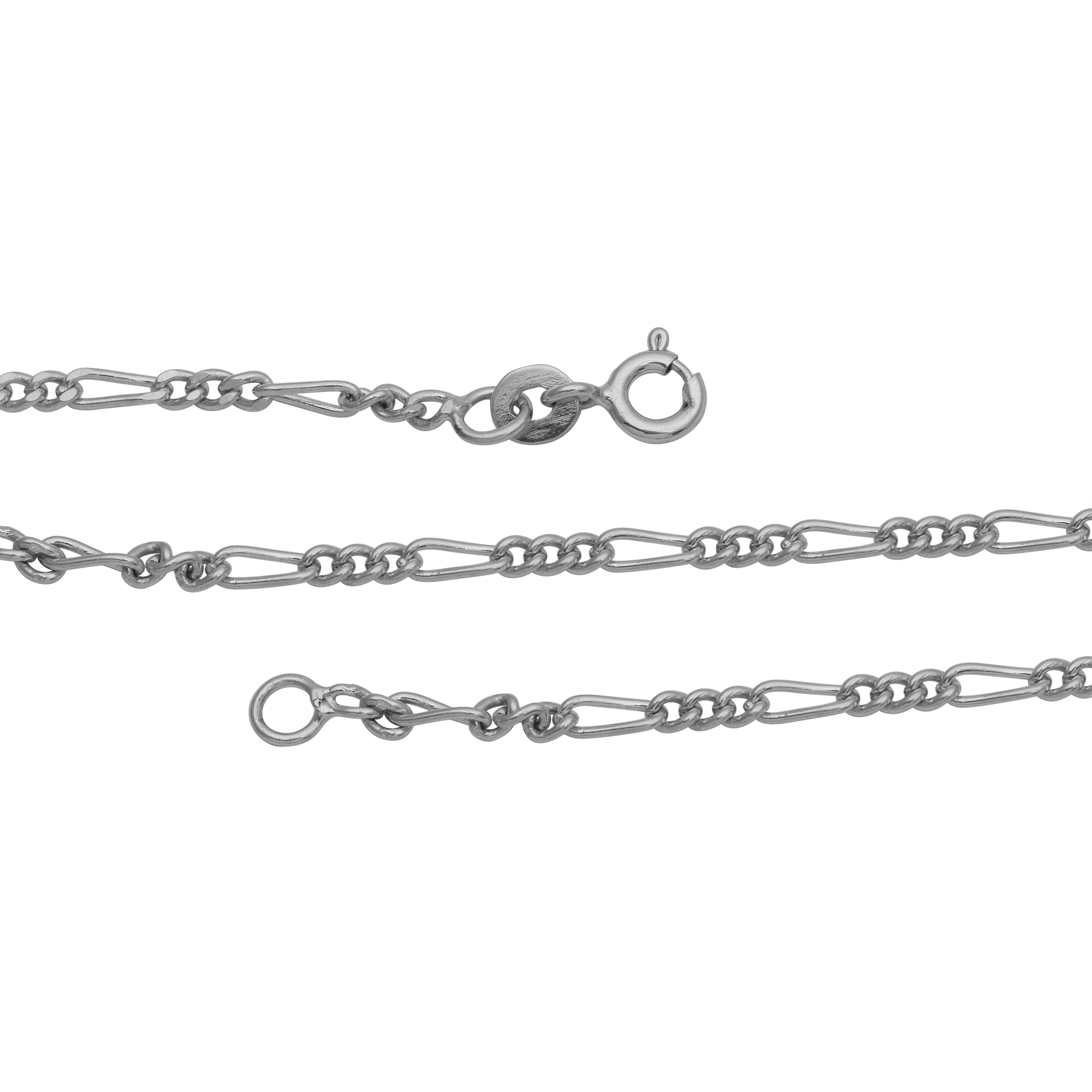 Figaro Chain Necklace - Sterling Silver
