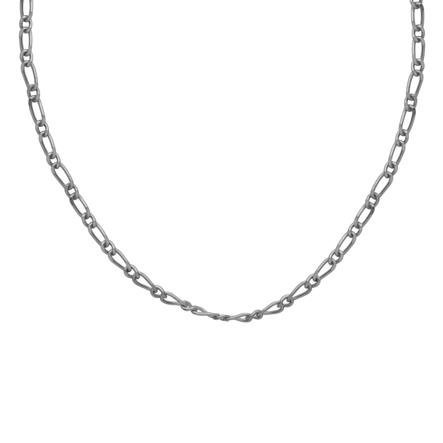 Figaro Chain Necklace - Sterling Silver