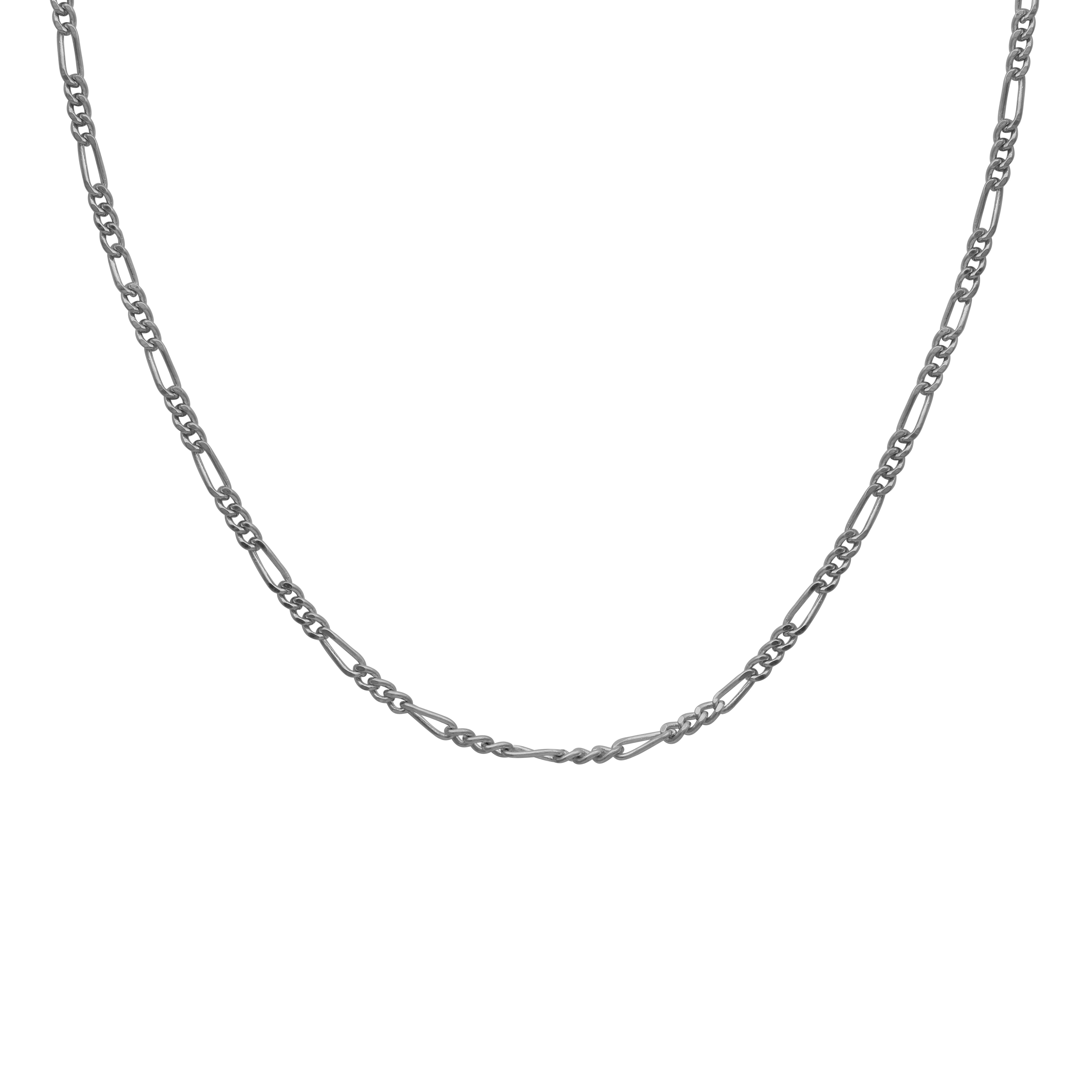 Figaro Chain Necklace - Sterling Silver