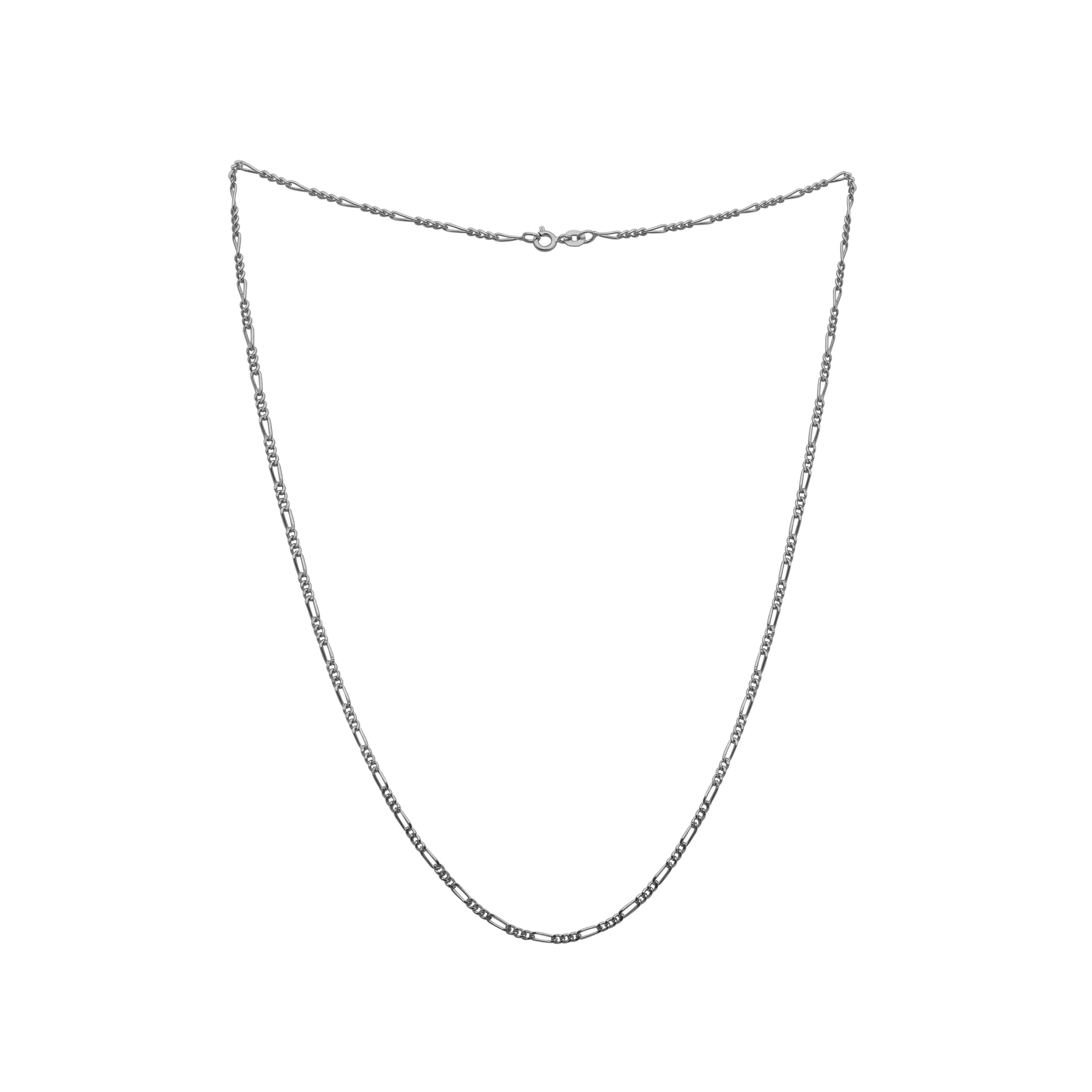Figaro Chain Necklace - Sterling Silver
