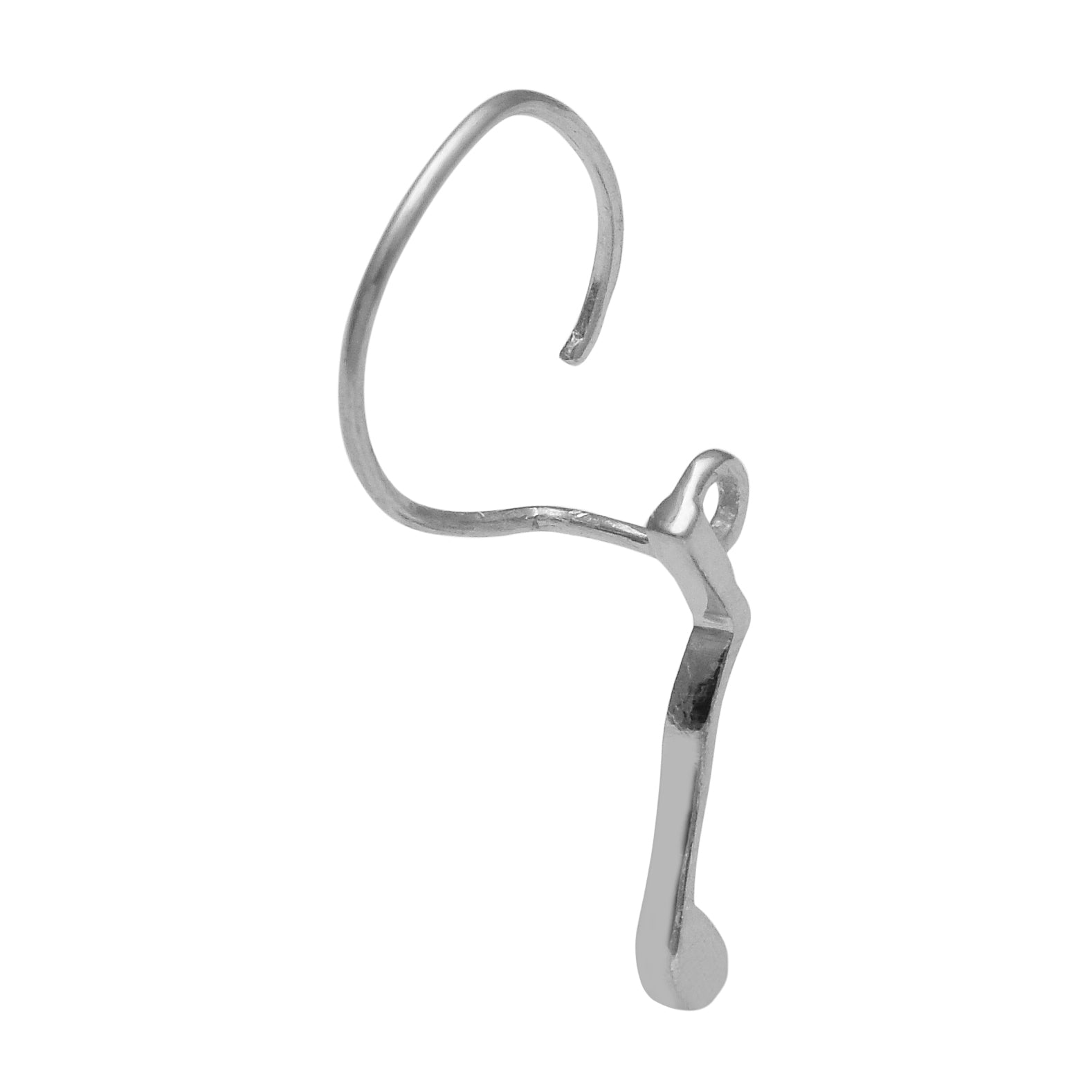 Zigzag Musical Note Nose Pin - Sterling Silver