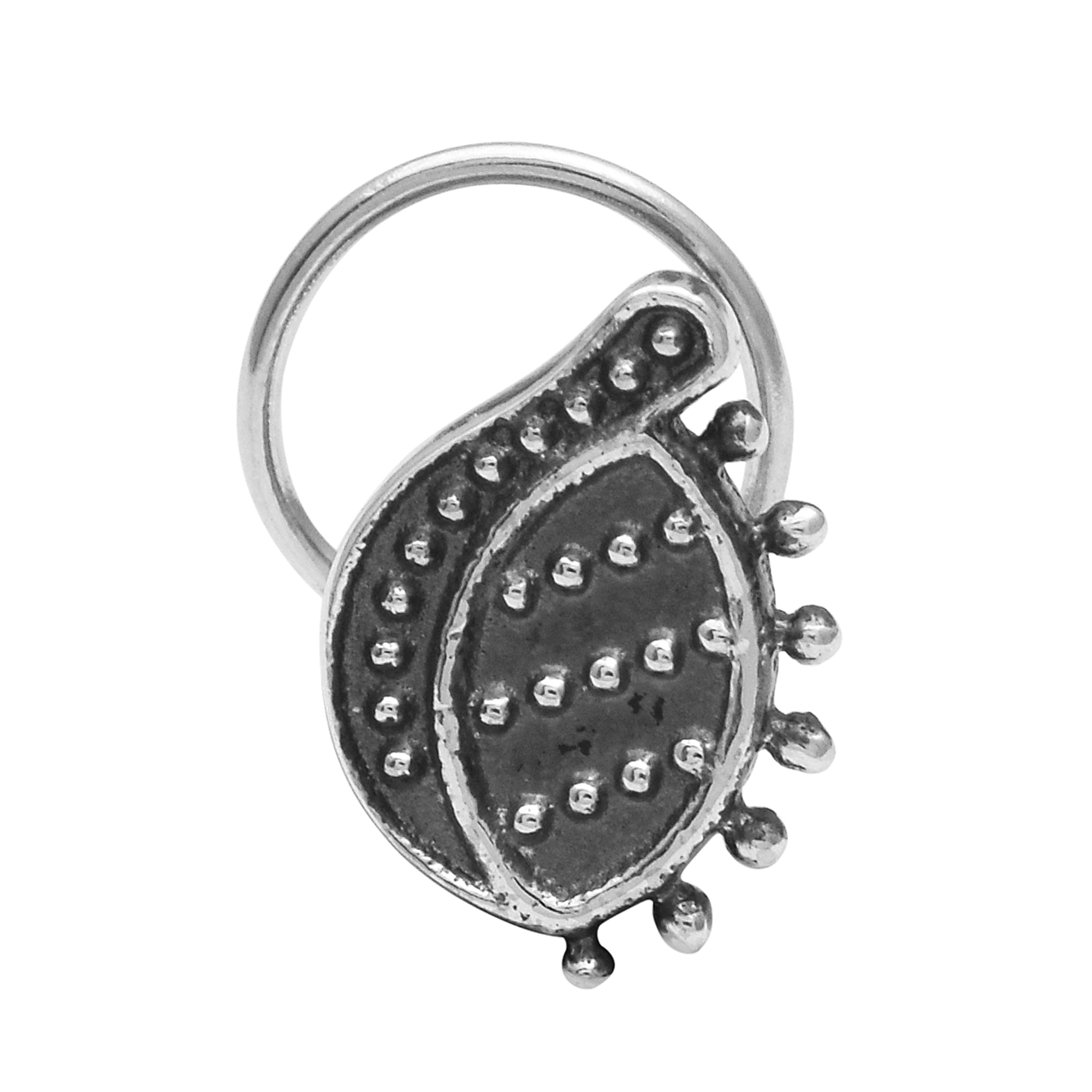 Paisley Nose Pin - Sterling Silver