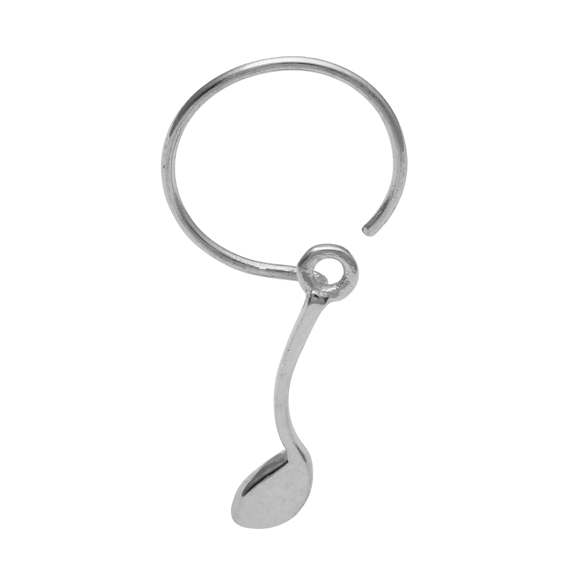 Minimalist Musical Note Design Nose Pin - Sterling Silver