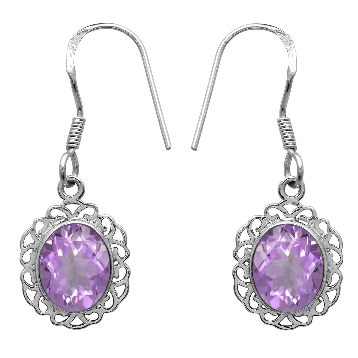 Orecchini in argento sterling 925 con pietre preziose multiple