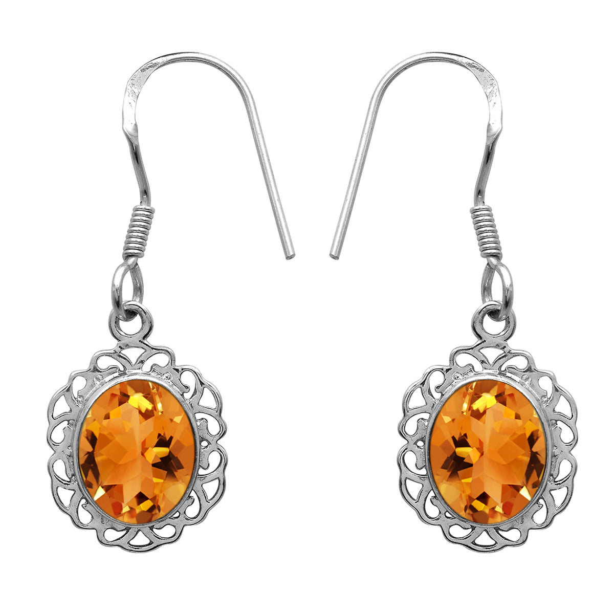 Orecchini in argento sterling 925 con pietre preziose multiple