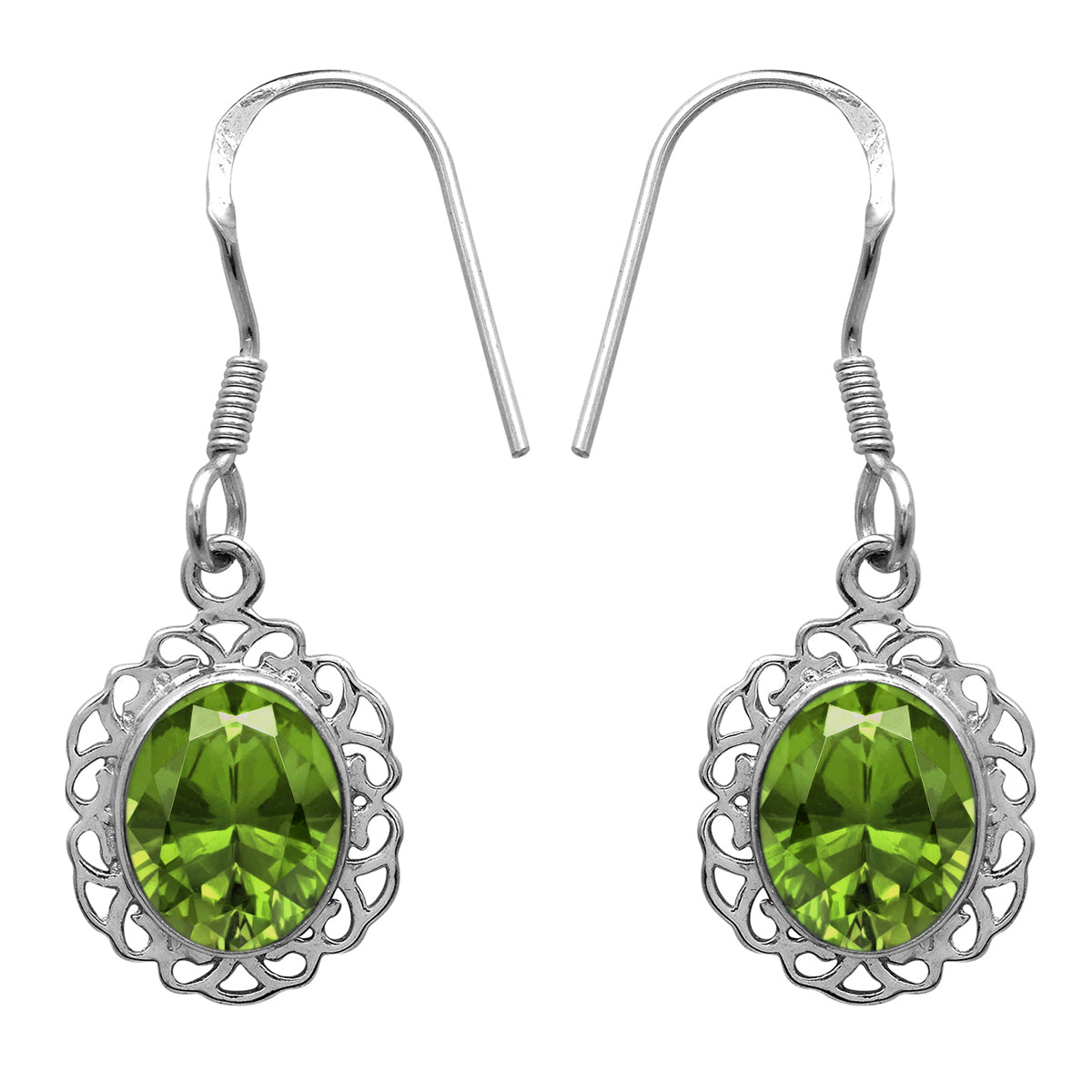 Orecchini in argento sterling 925 con pietre preziose multiple